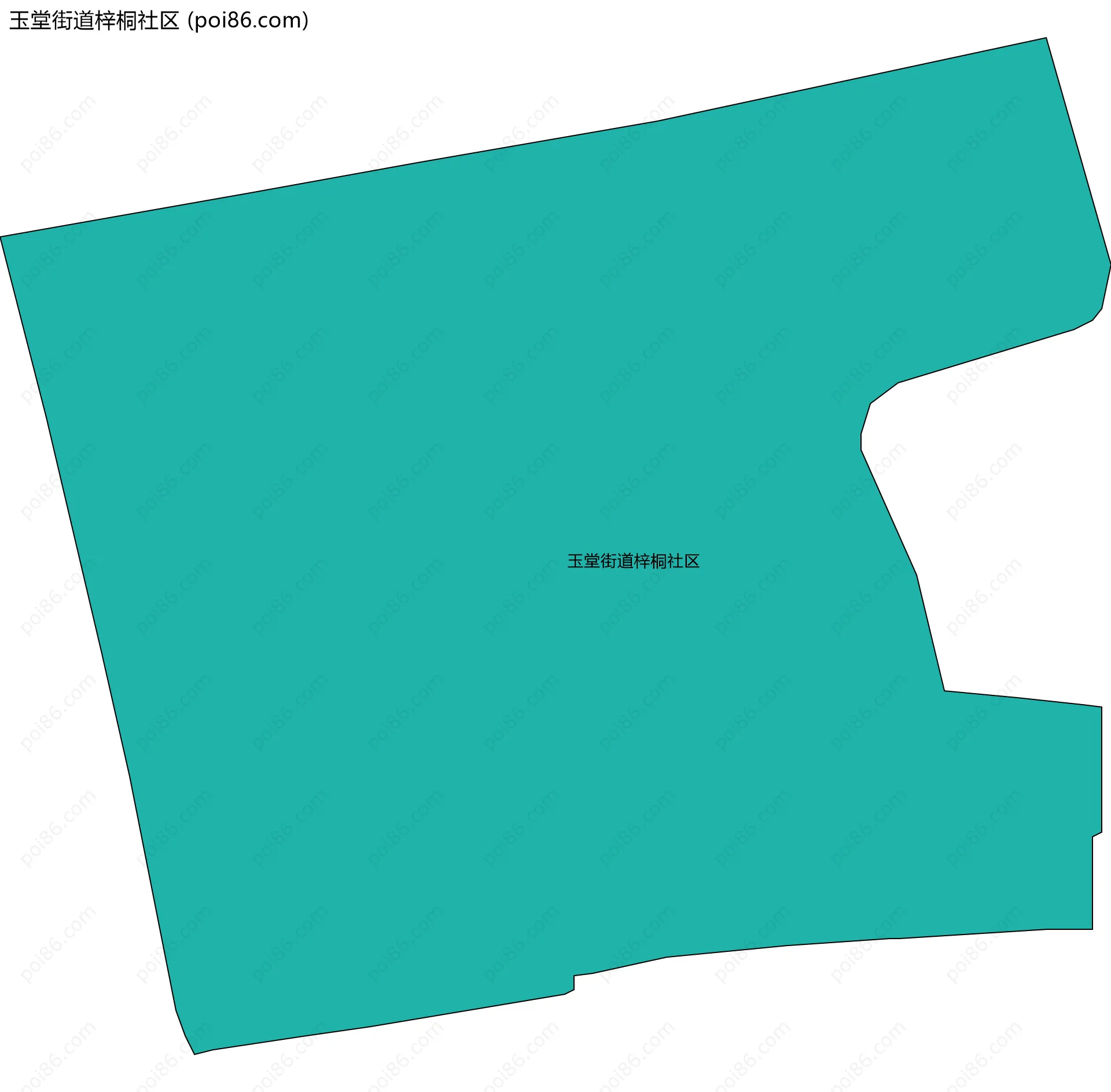 玉堂街道梓桐社区边界地图