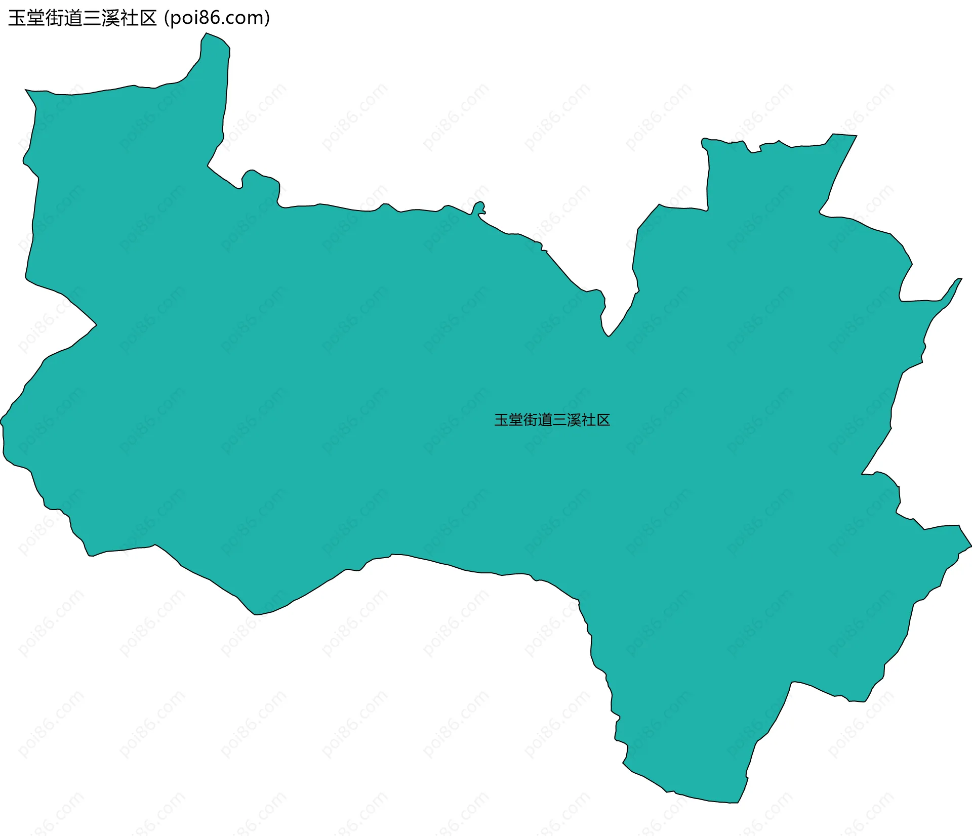 玉堂街道三溪社区边界地图