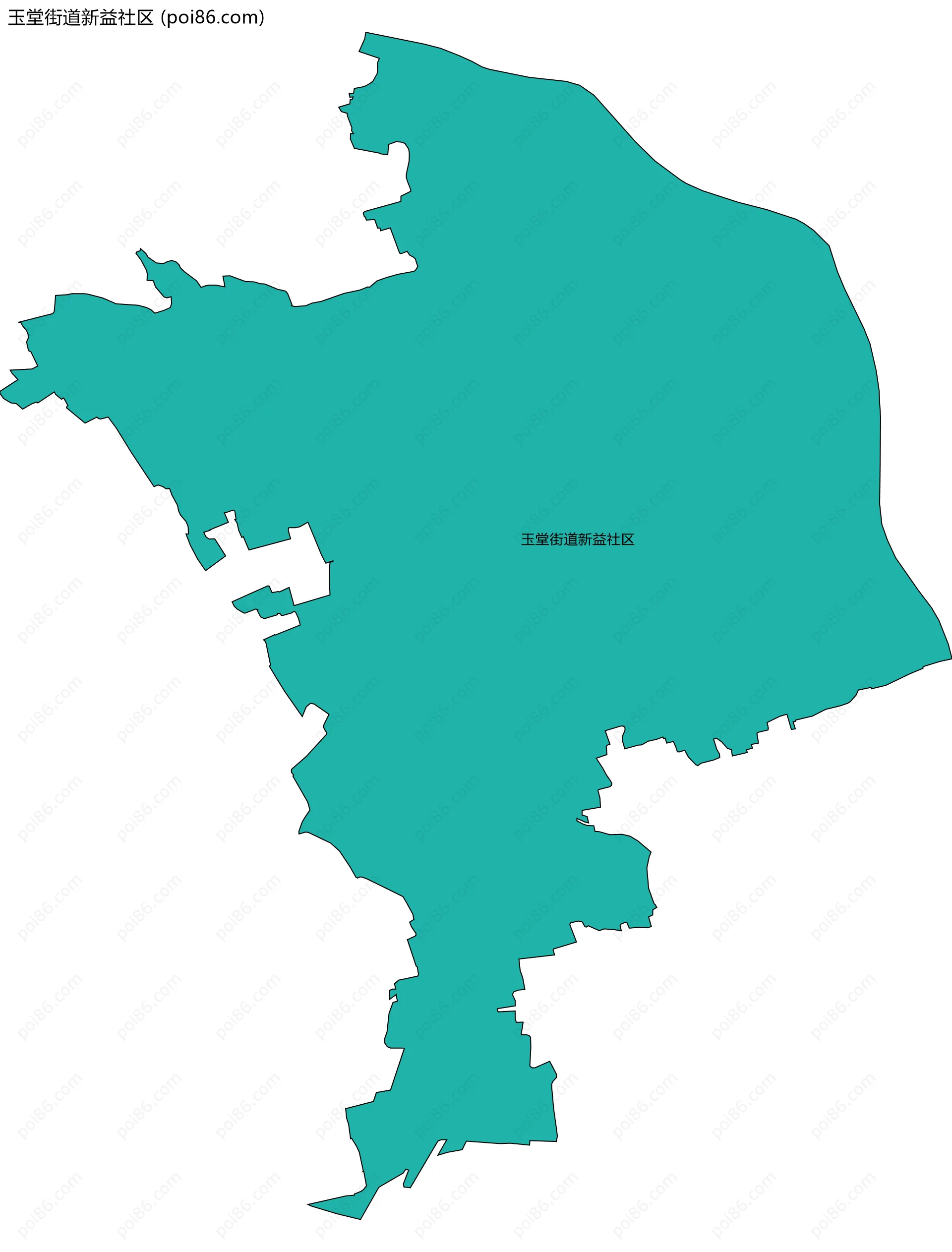玉堂街道新益社区边界地图