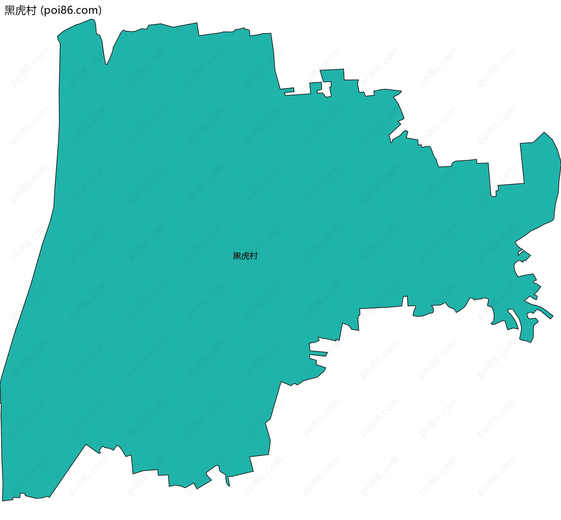 黑虎村边界地图