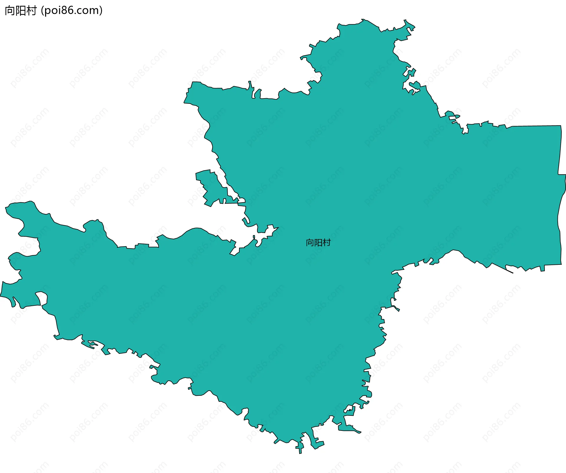 向阳村边界地图