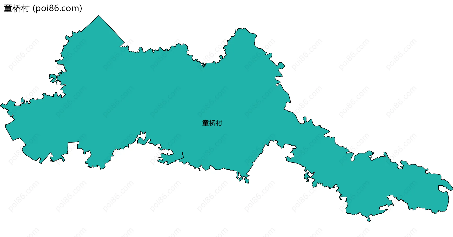 童桥村边界地图