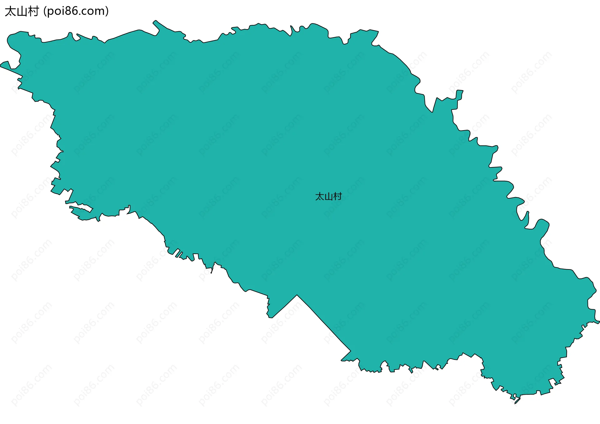 太山村边界地图