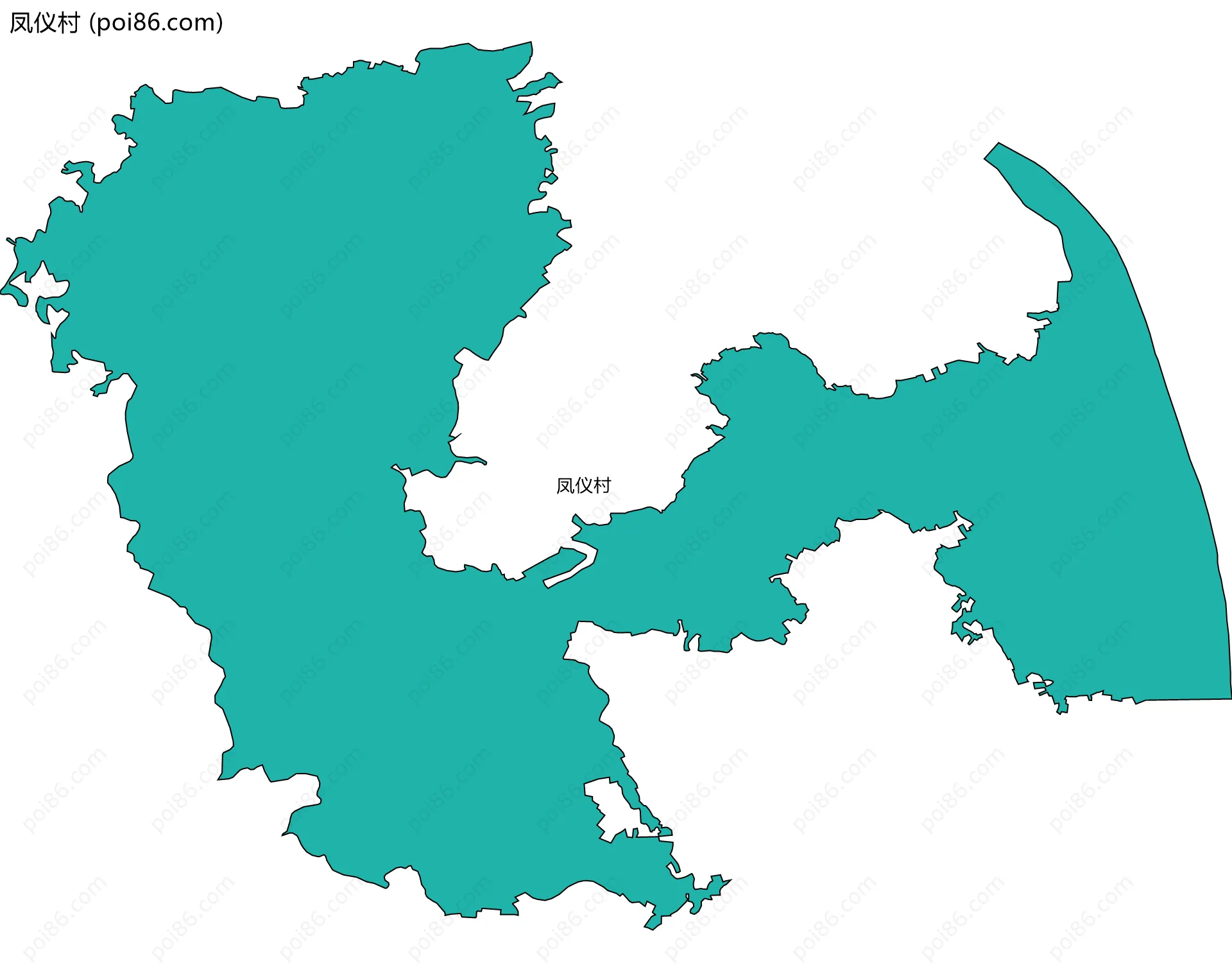 凤仪村边界地图