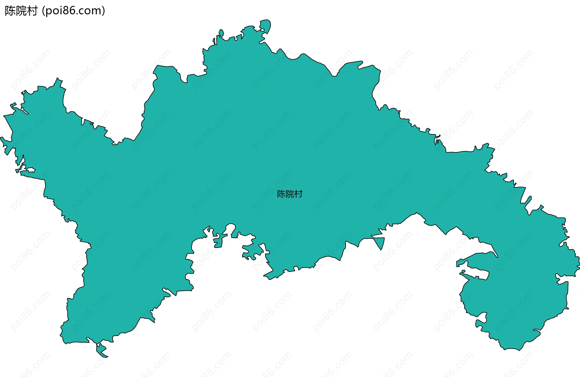 陈院村边界地图