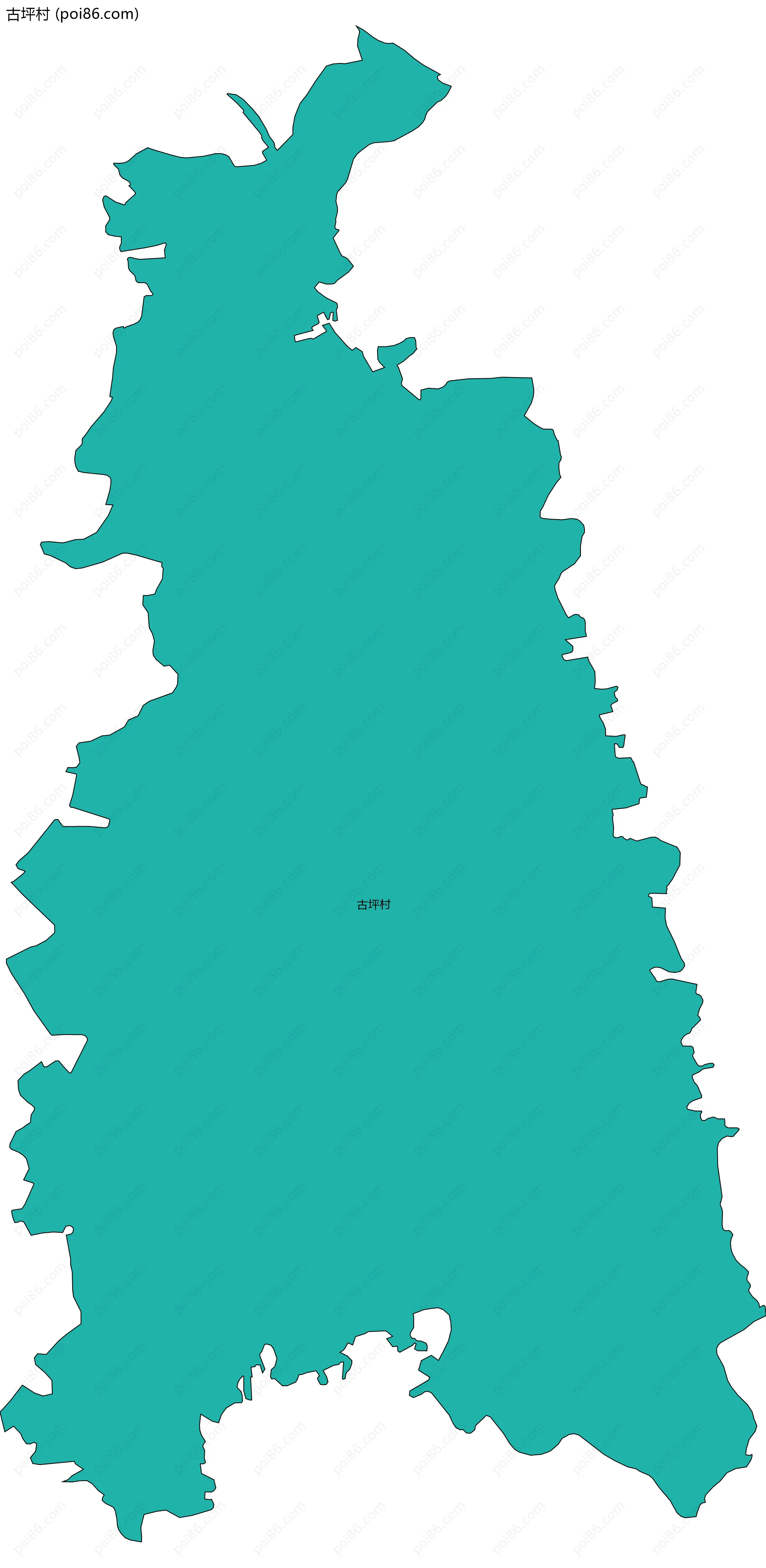 古坪村边界地图