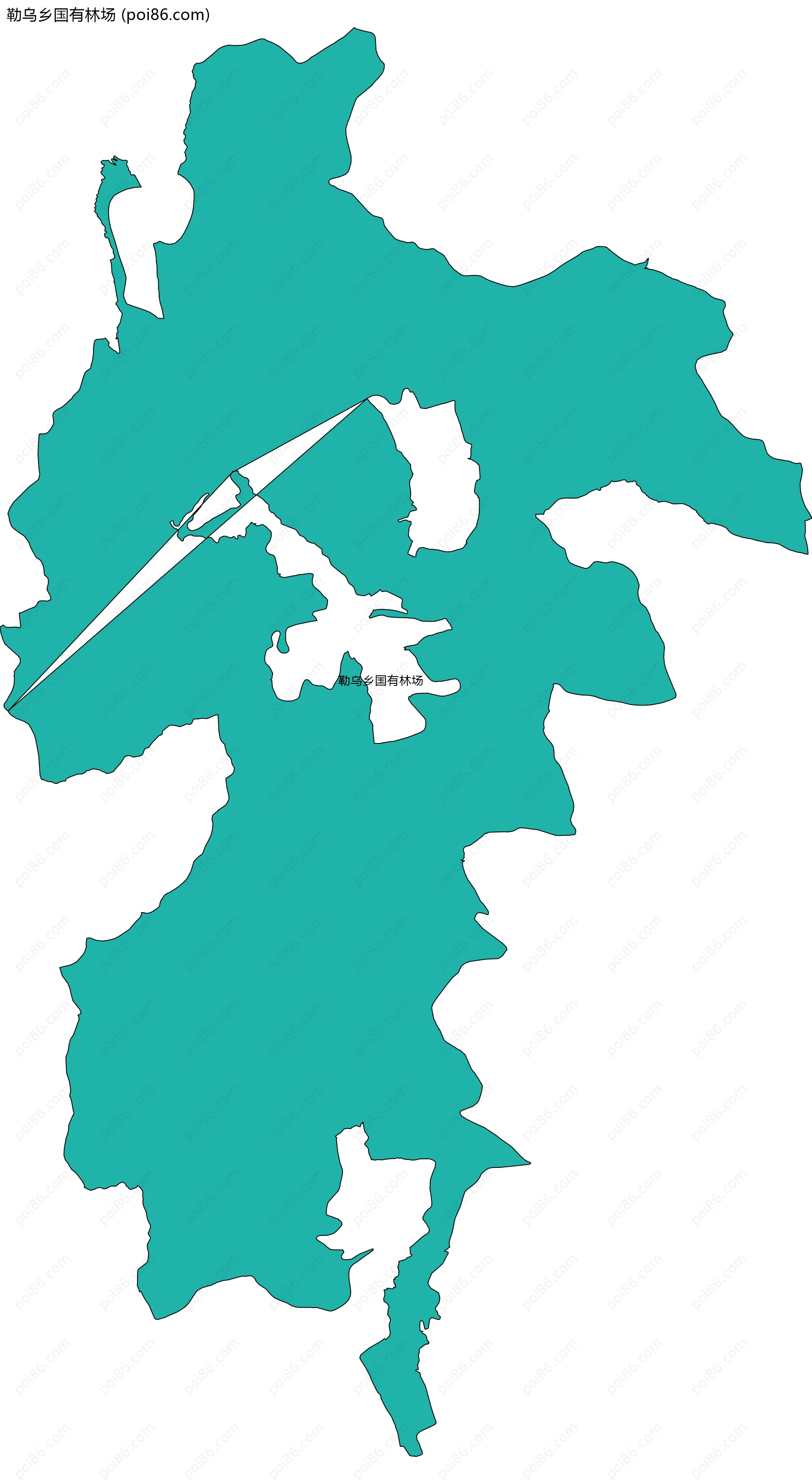 勒乌乡国有林场边界地图