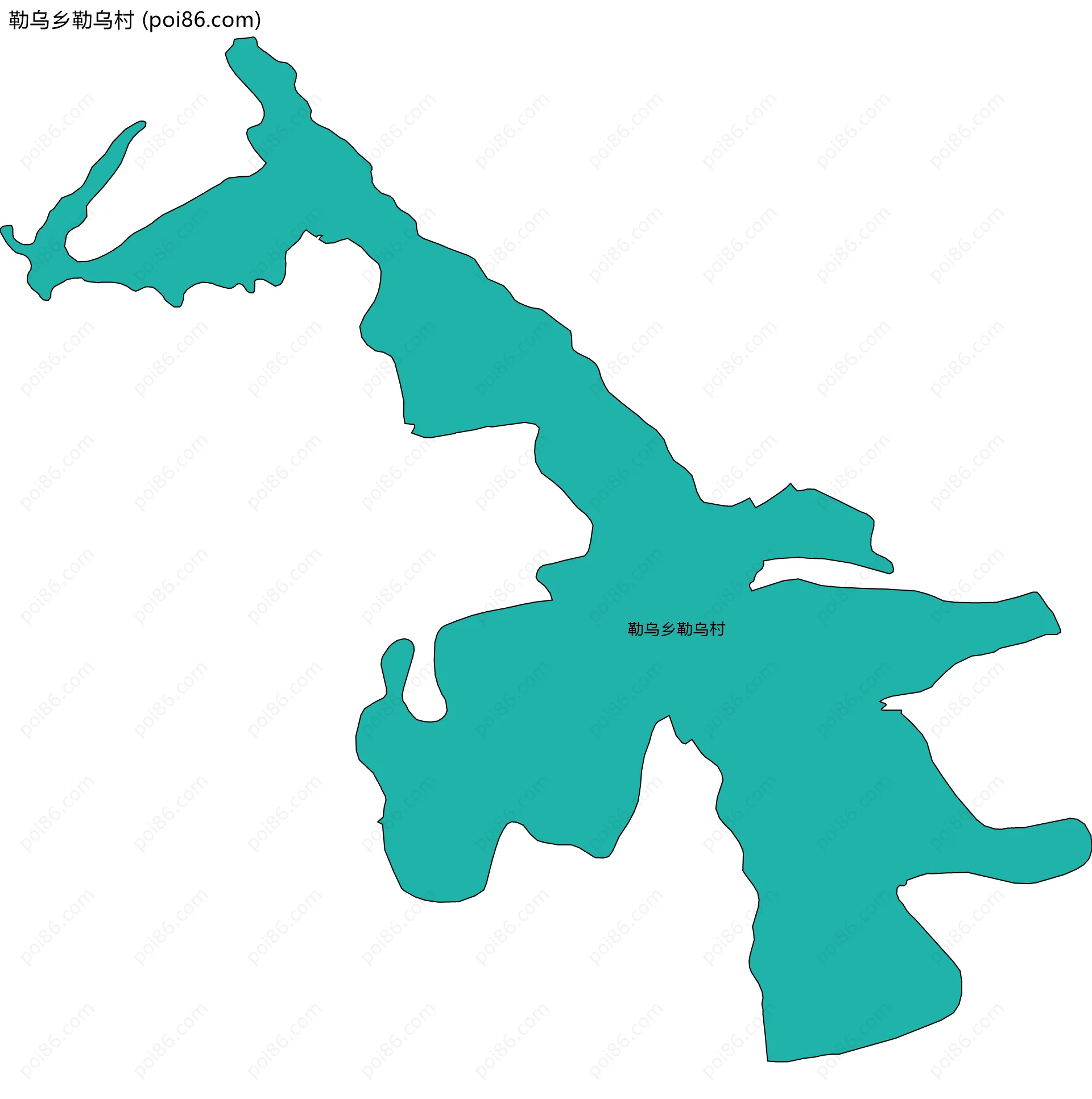 勒乌乡勒乌村边界地图