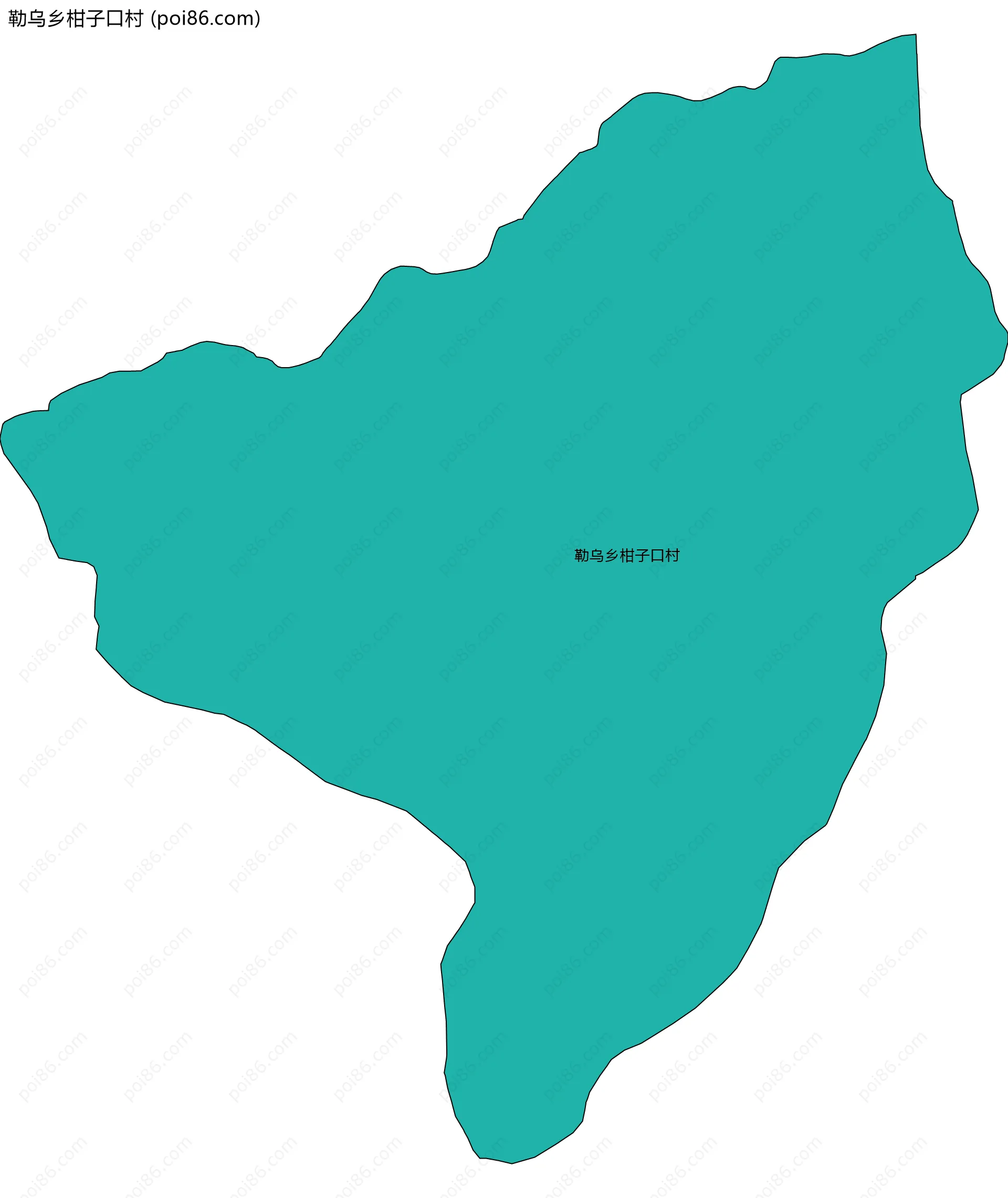 勒乌乡柑子口村边界地图