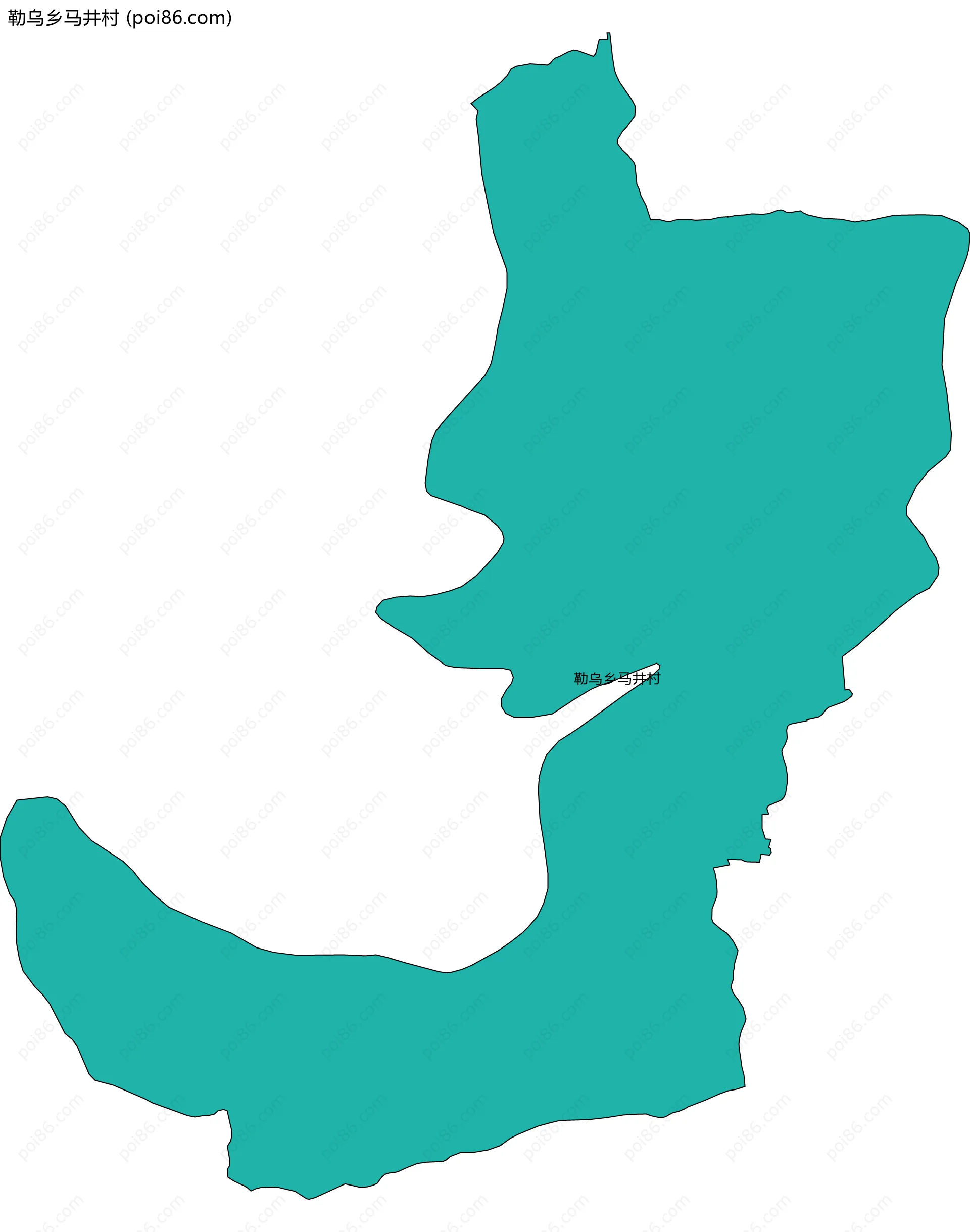 勒乌乡马井村边界地图