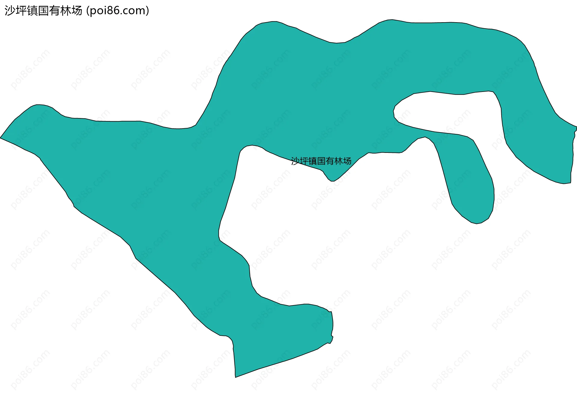 沙坪镇国有林场边界地图
