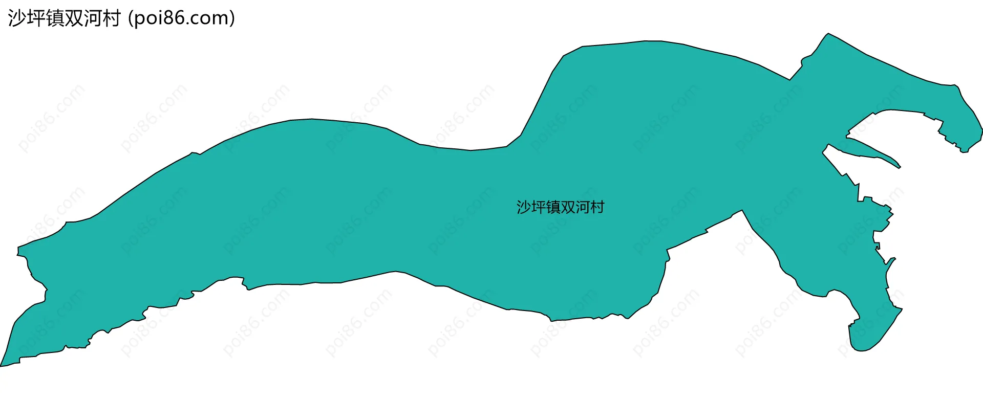 沙坪镇双河村边界地图