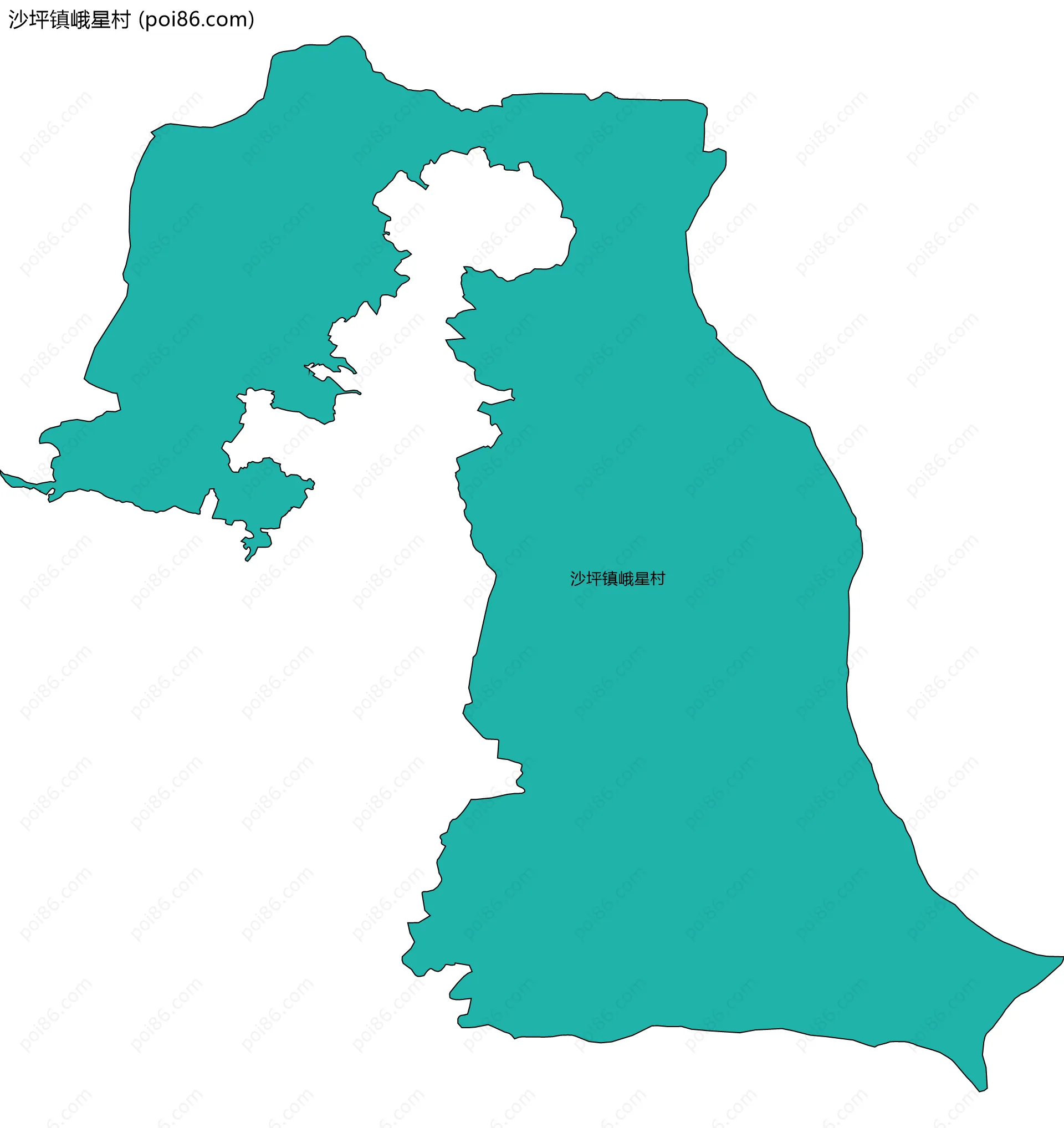 沙坪镇峨星村边界地图