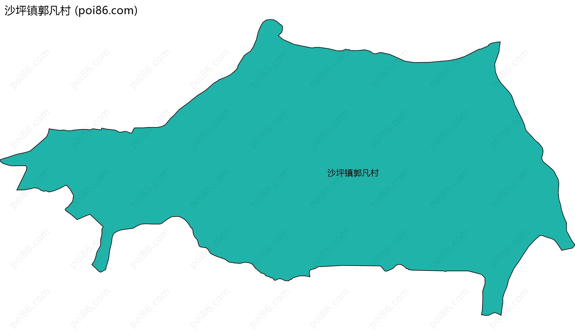 沙坪镇郭凡村边界地图