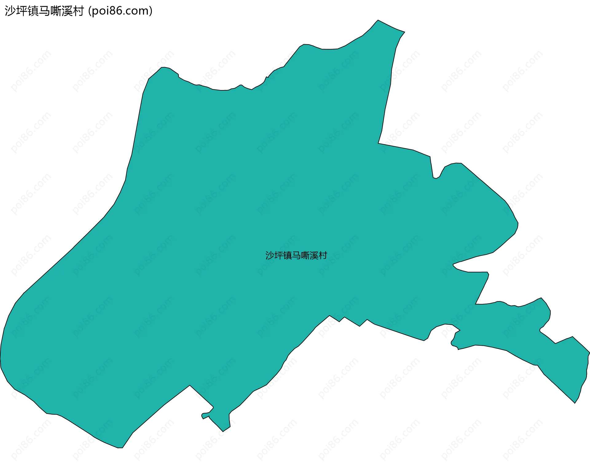 沙坪镇马嘶溪村边界地图