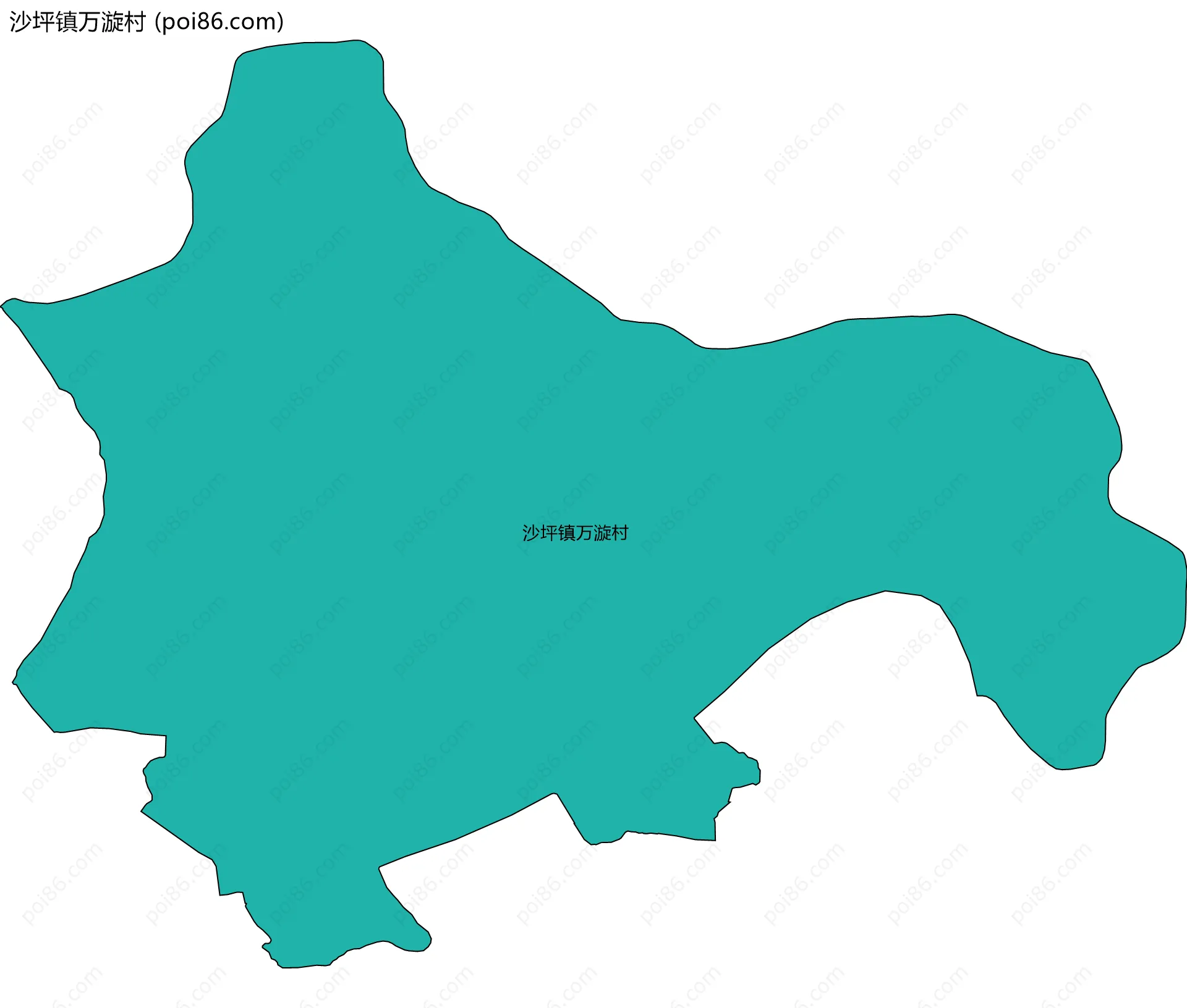 沙坪镇万漩村边界地图