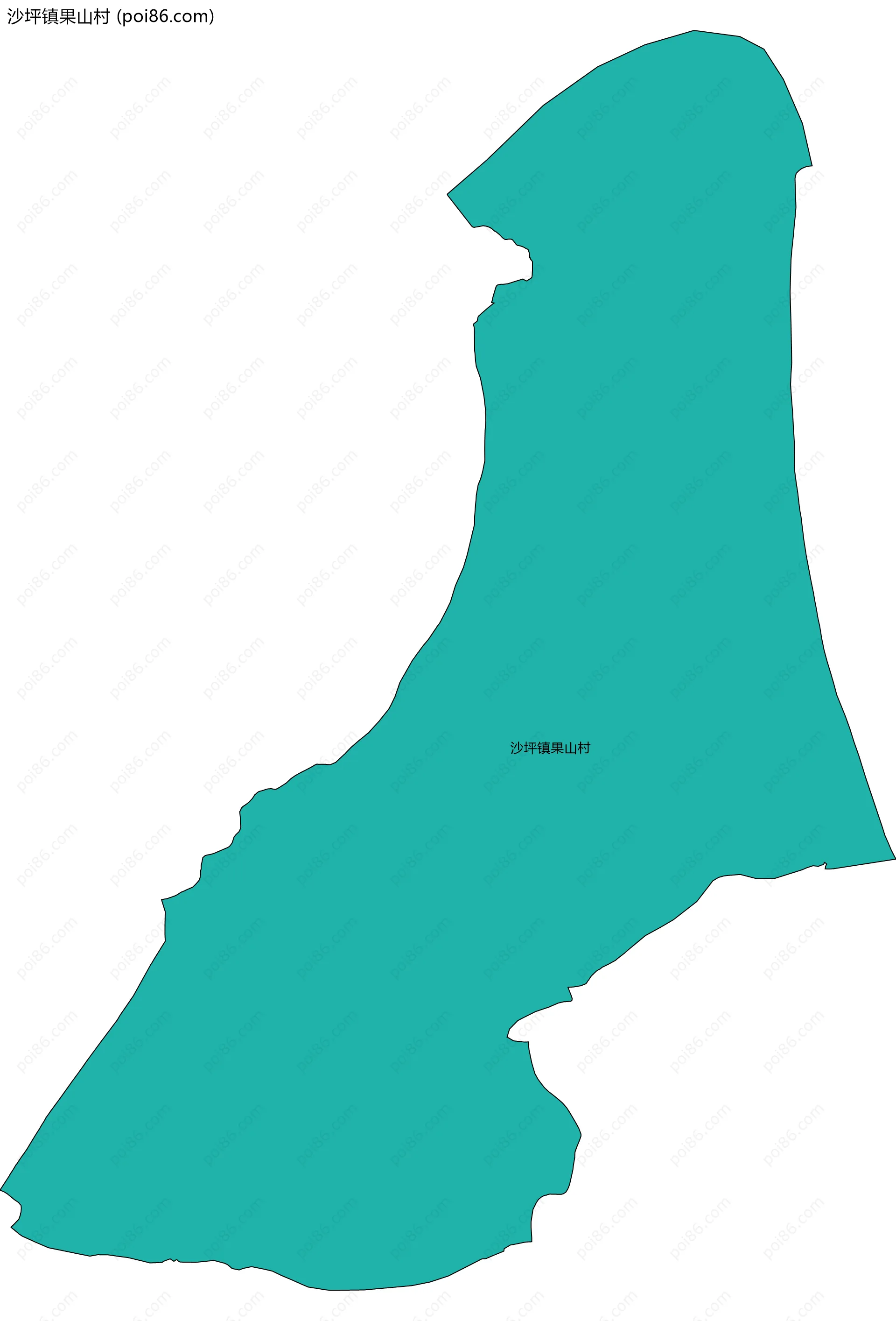 沙坪镇果山村边界地图