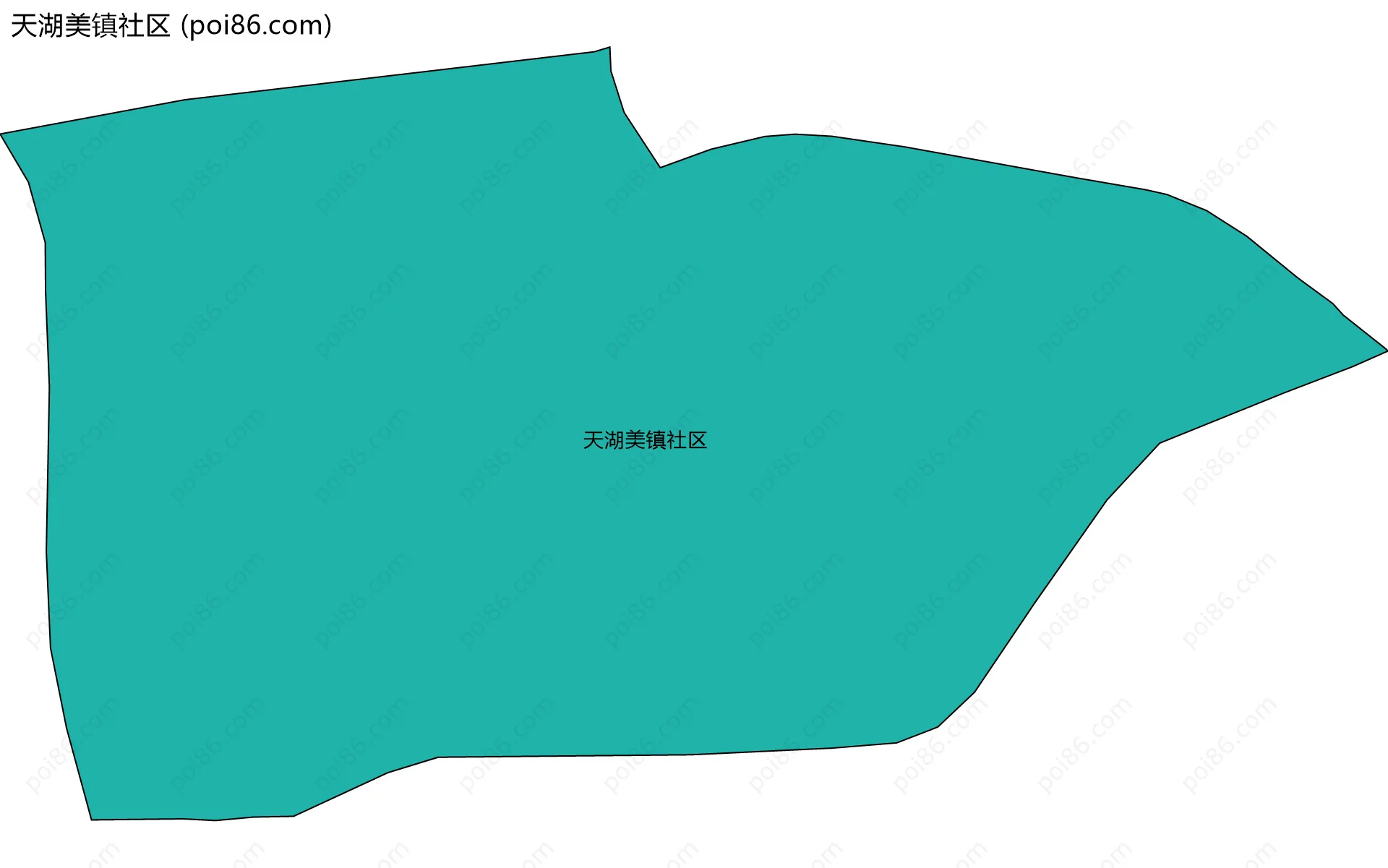 天湖美镇社区边界地图