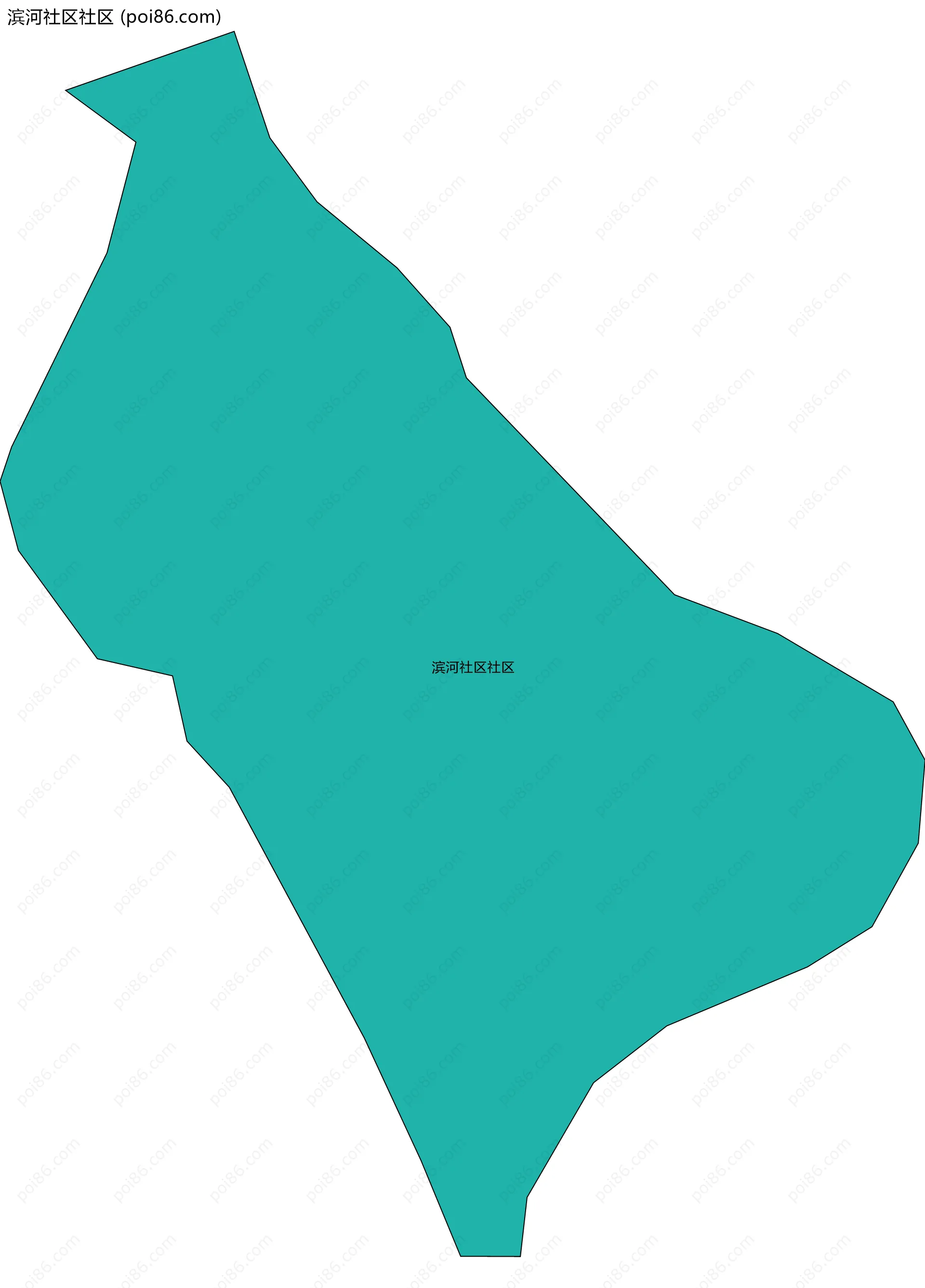 滨河社区社区边界地图