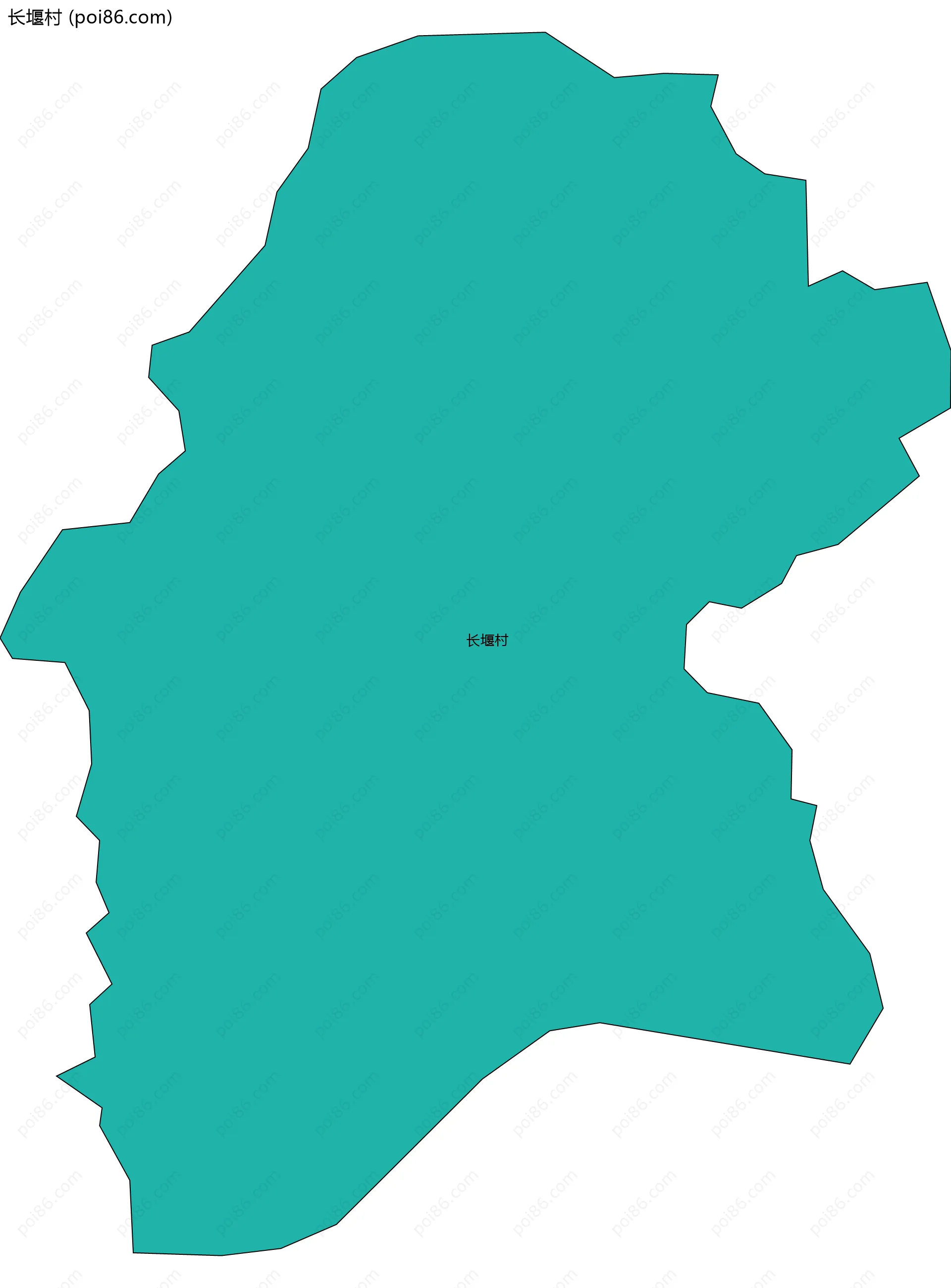 长堰村边界地图