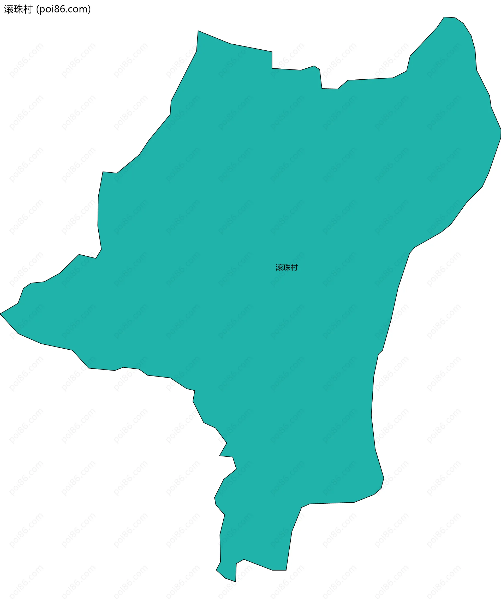 滚珠村边界地图