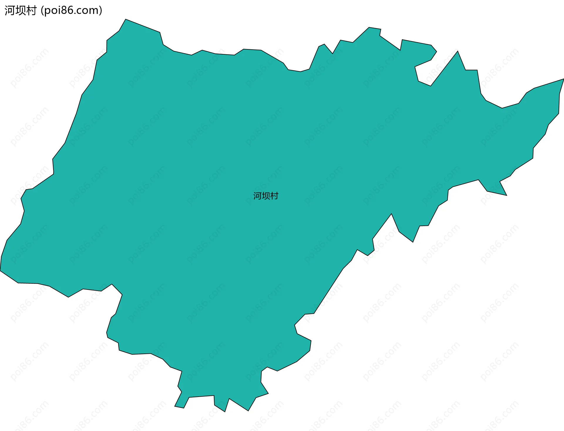 河坝村边界地图