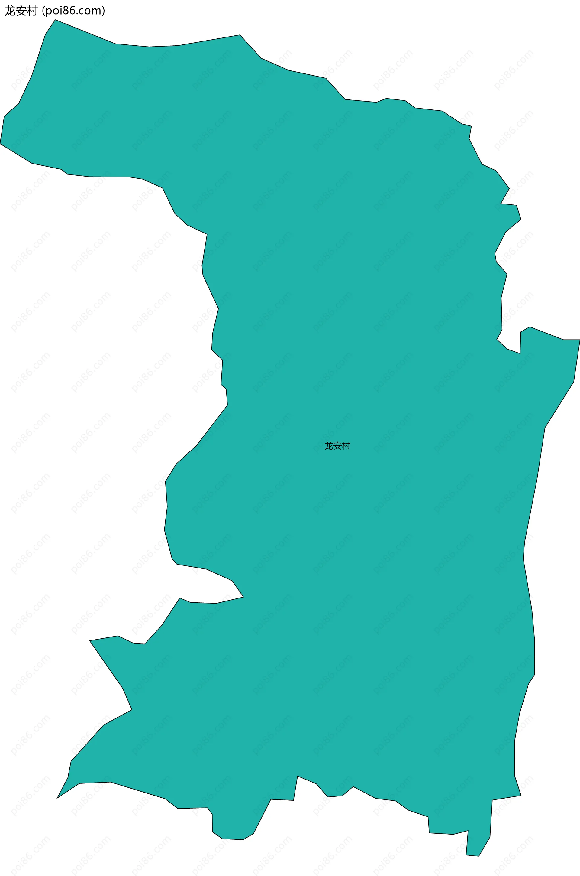 龙安村边界地图