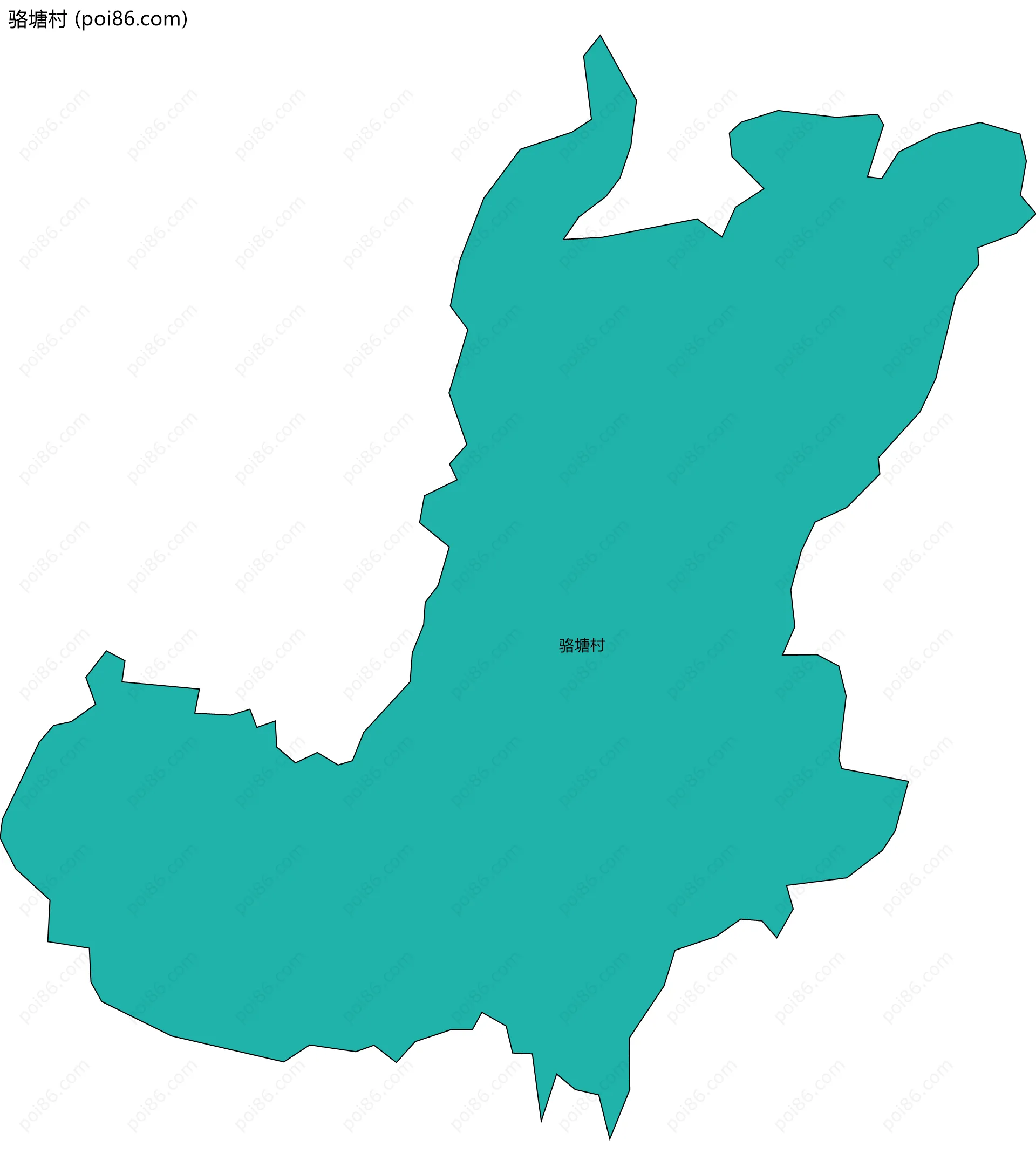 骆塘村边界地图