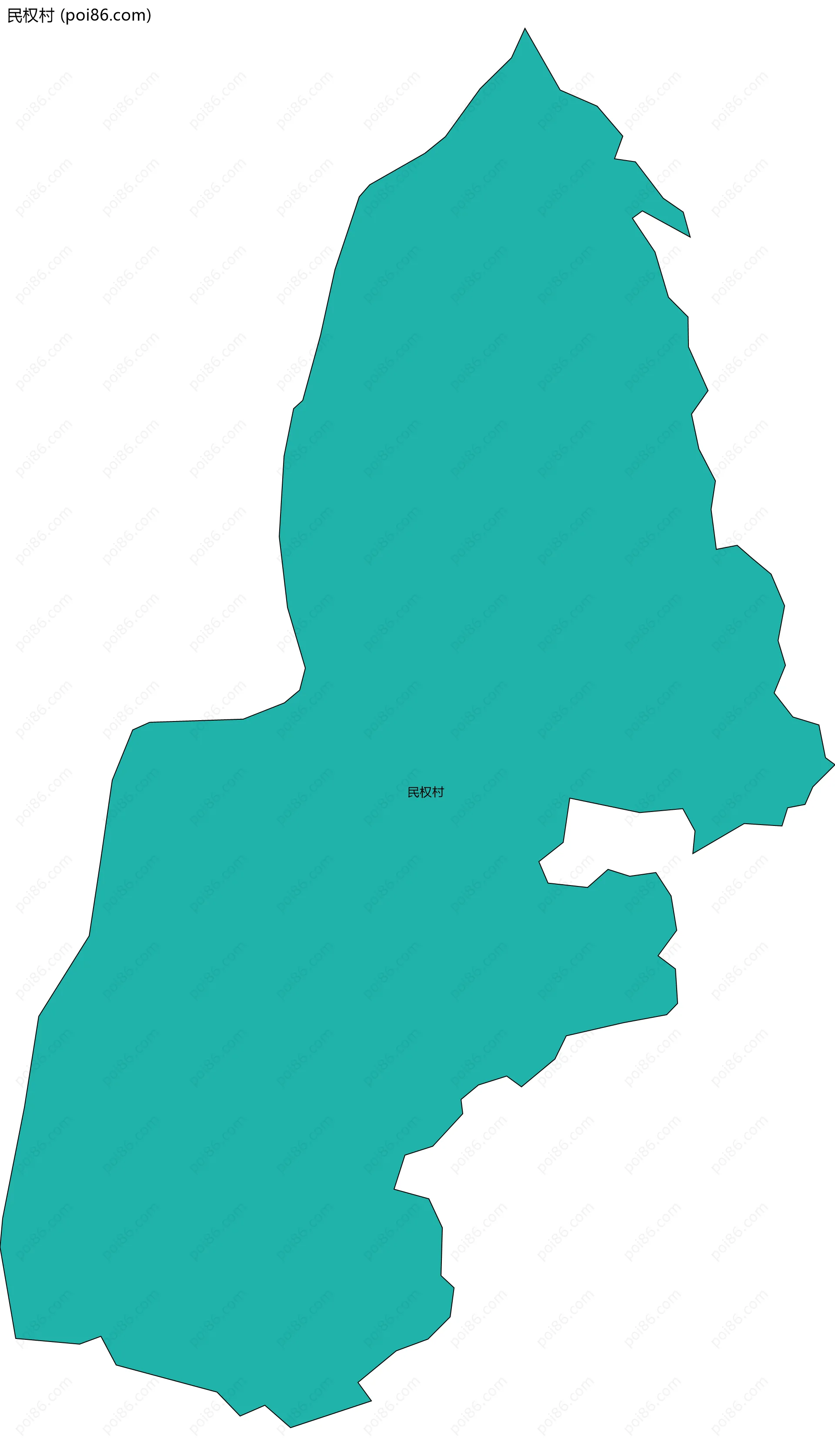 民权村边界地图