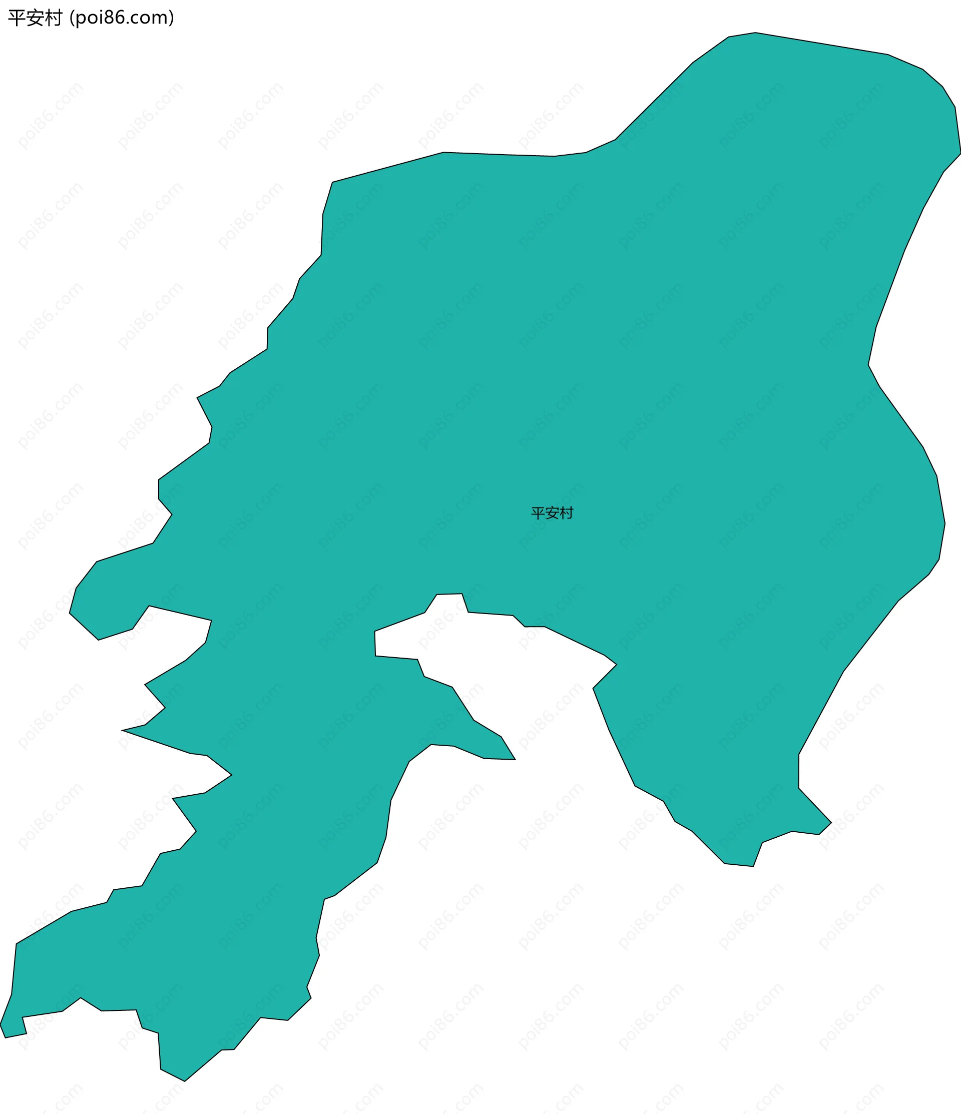 平安村边界地图