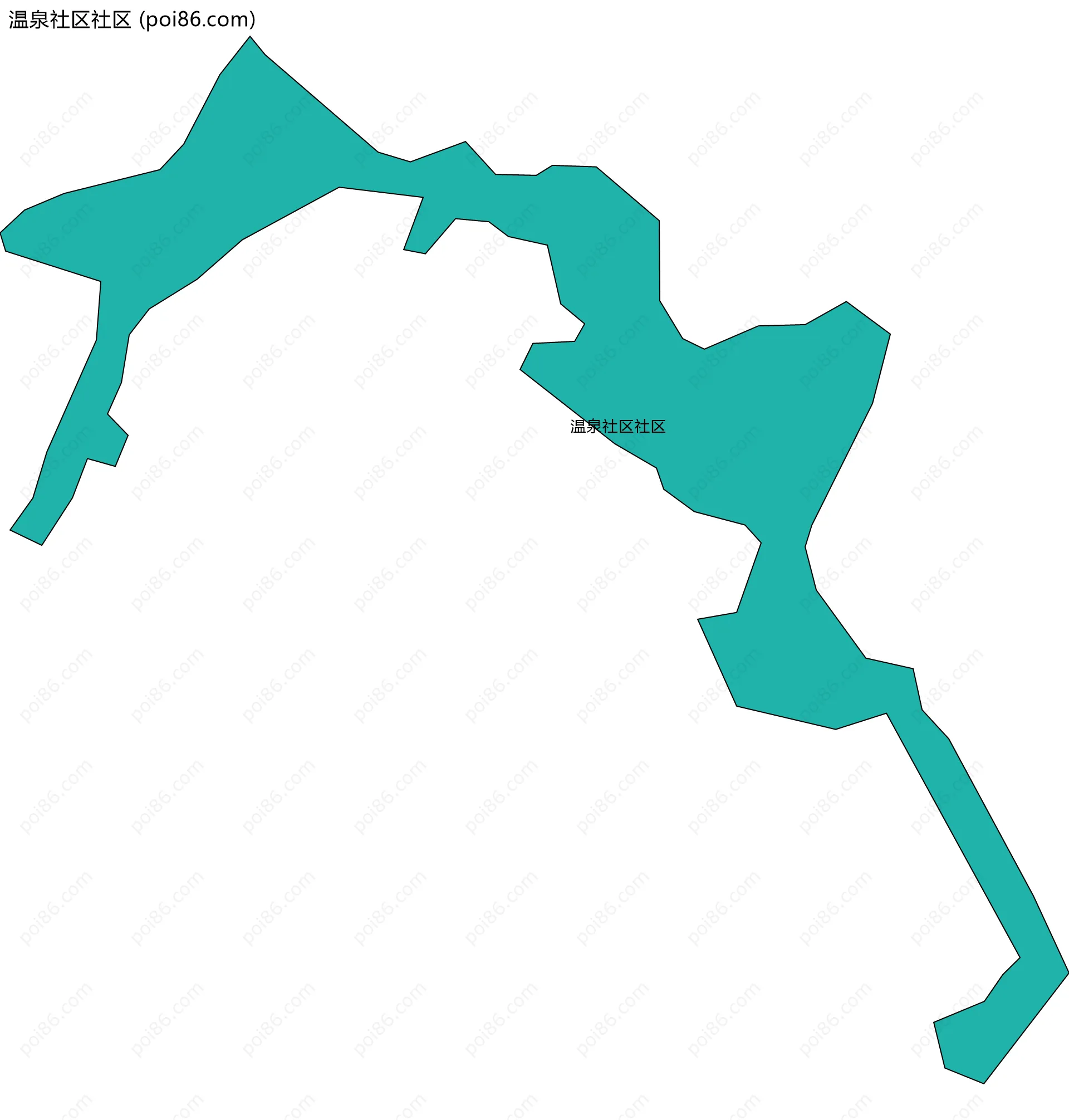 温泉社区社区边界地图