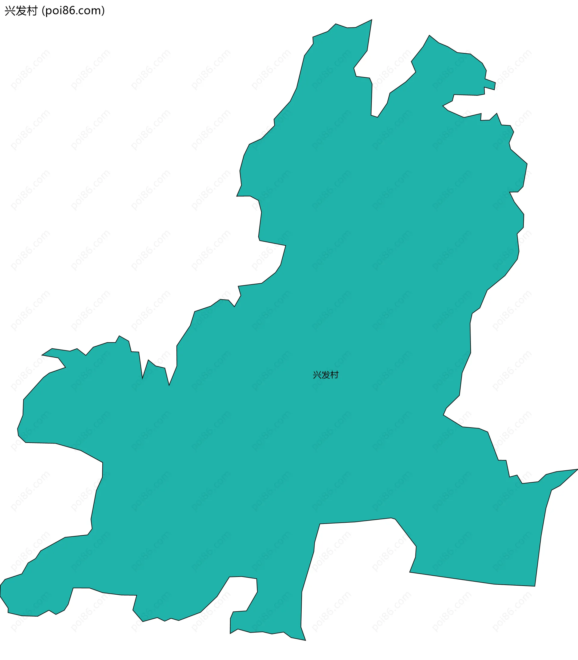 兴发村边界地图