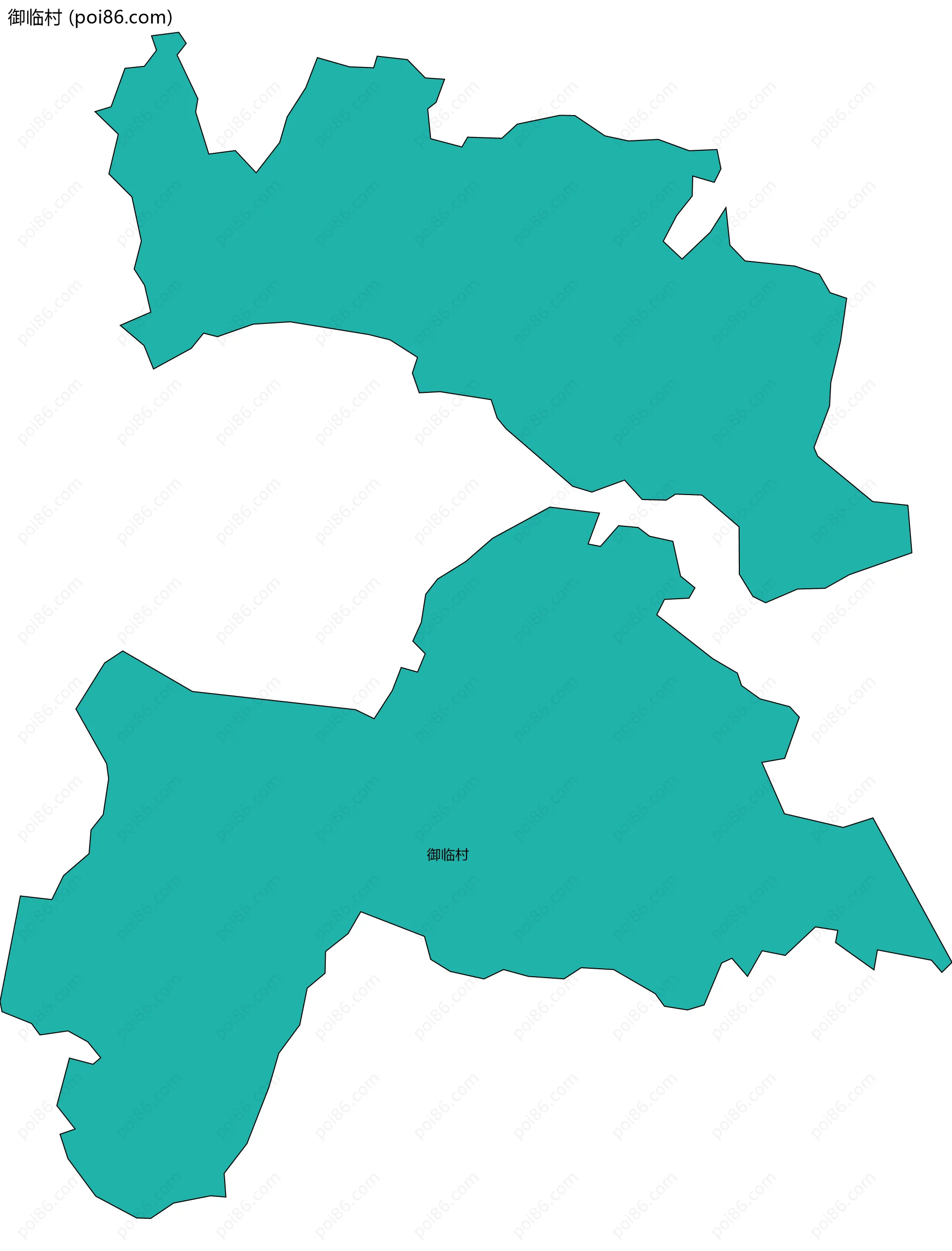 御临村边界地图