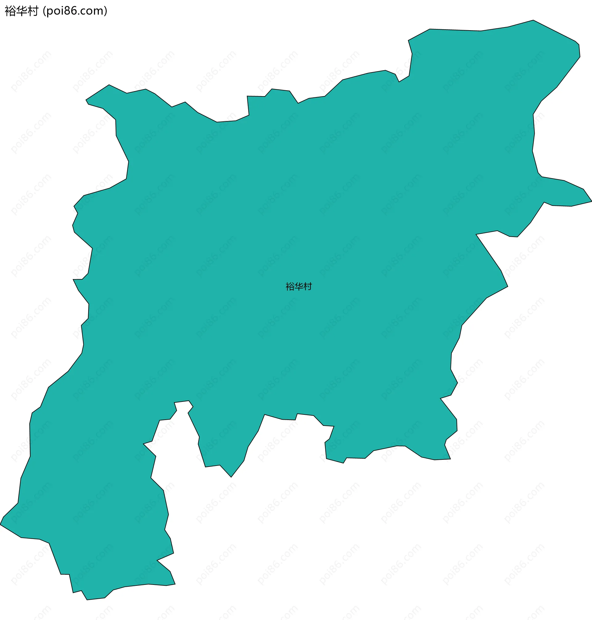 裕华村边界地图