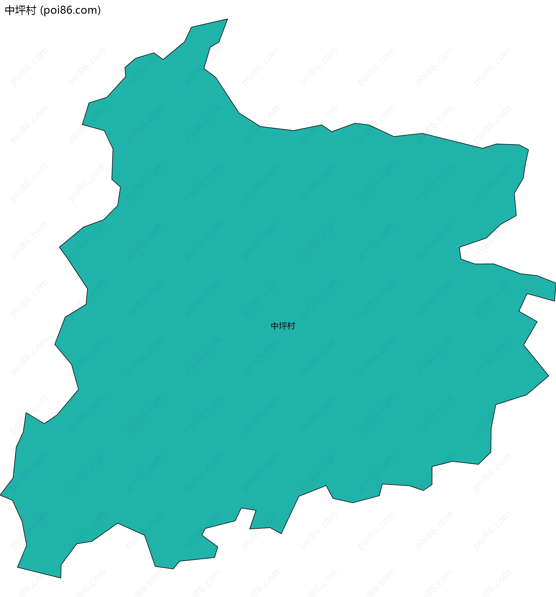 中坪村边界地图
