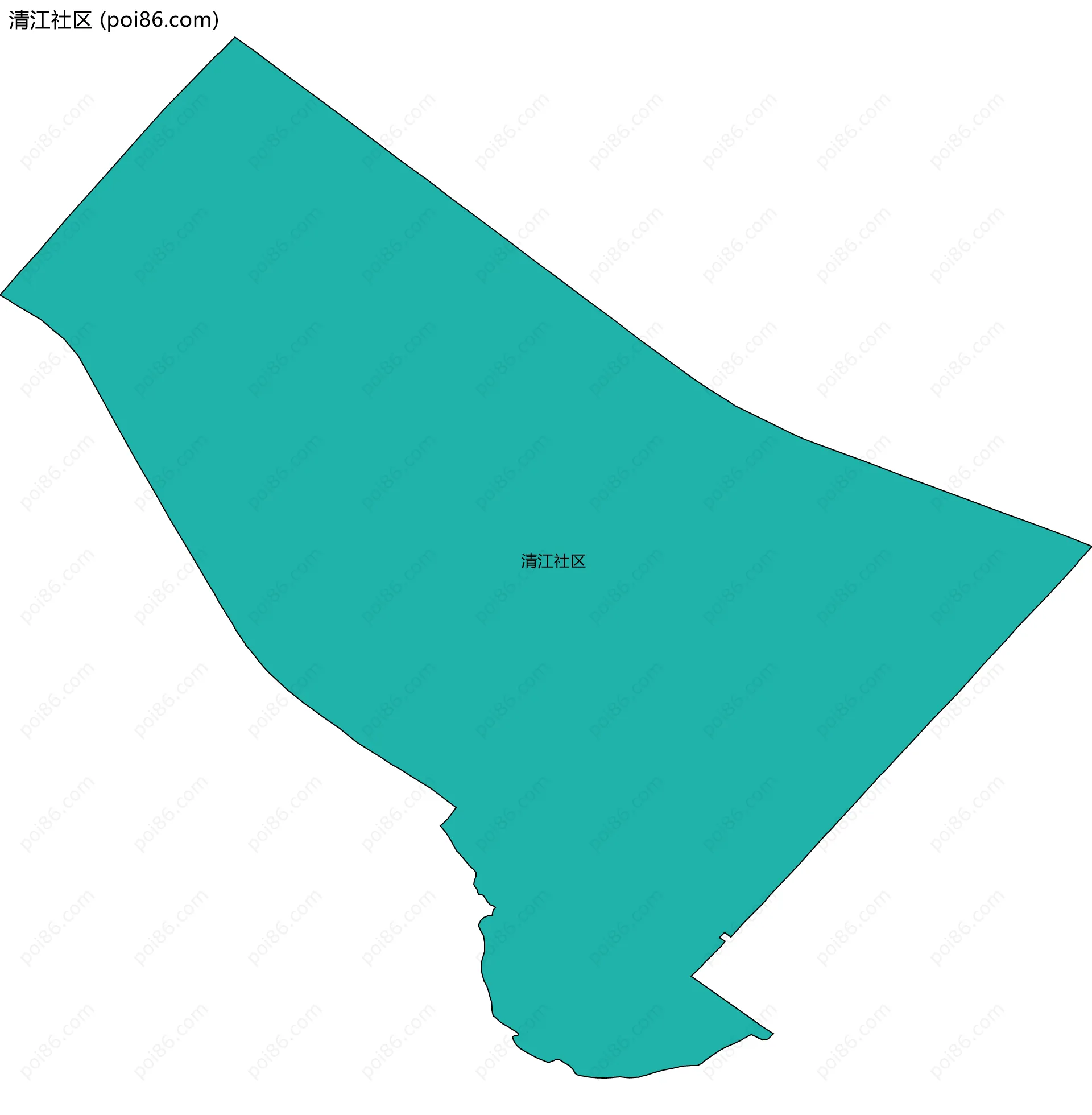 清江社区边界地图