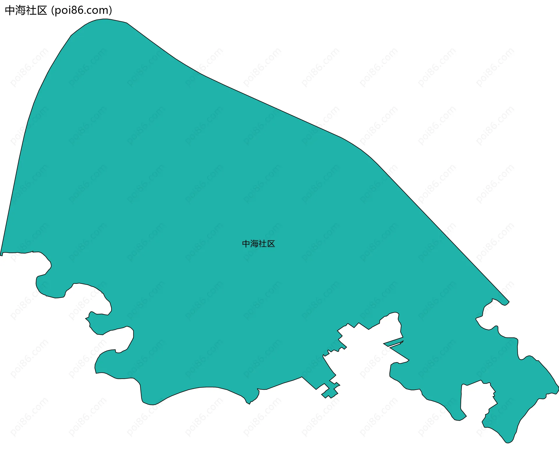 中海社区边界地图