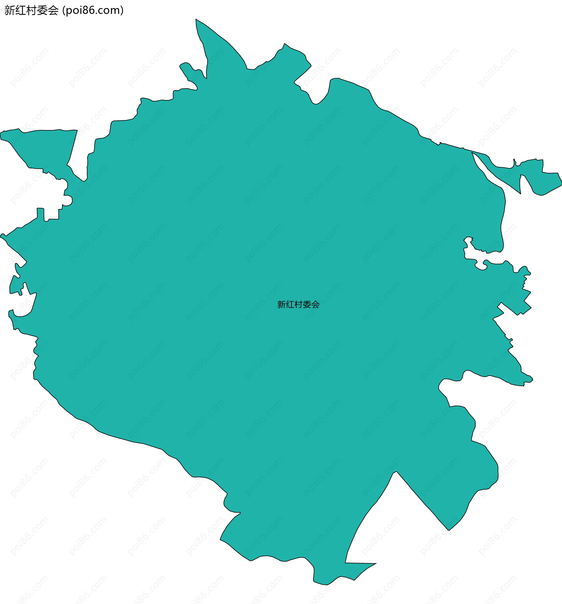 新红村委会边界地图