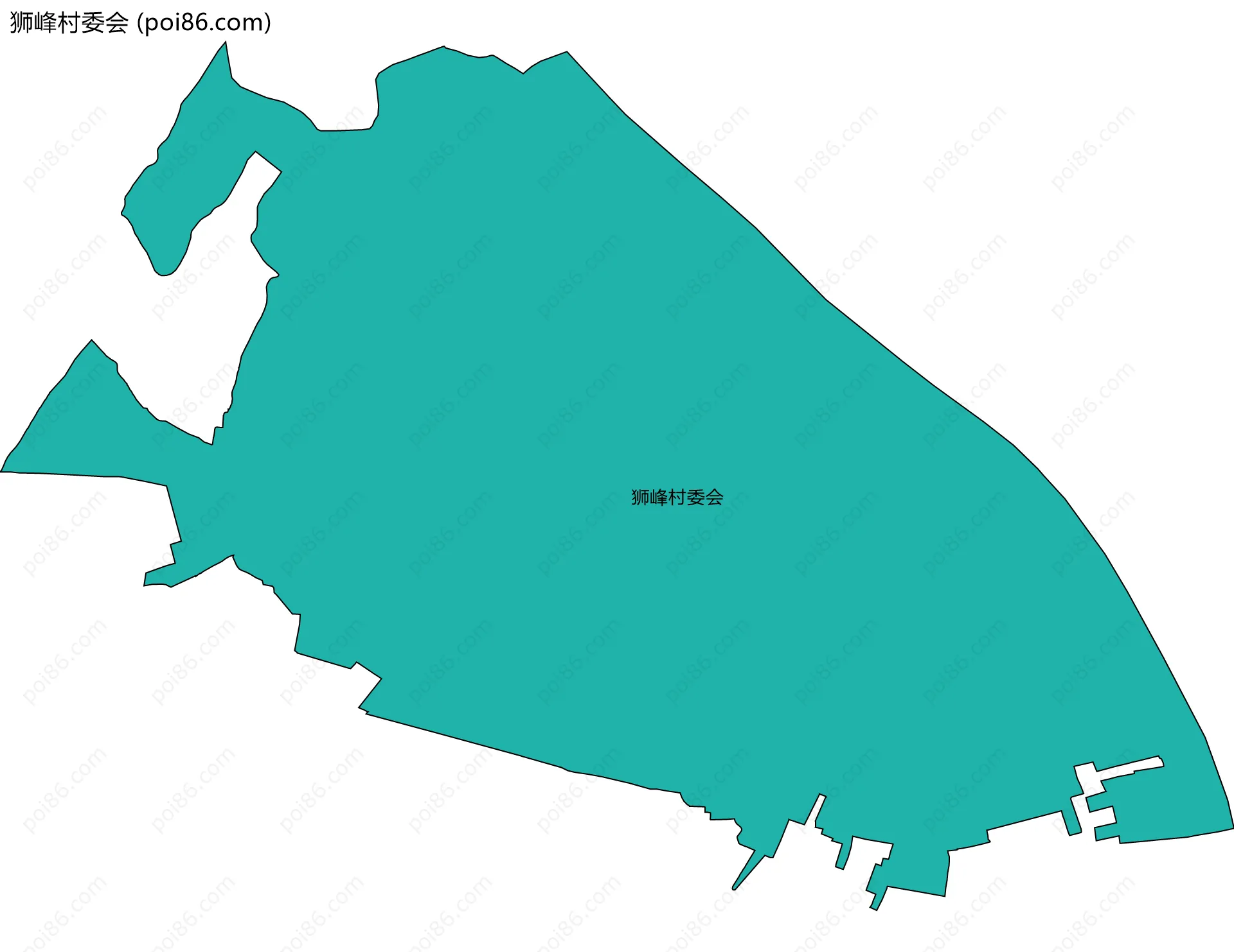 狮峰村委会边界地图