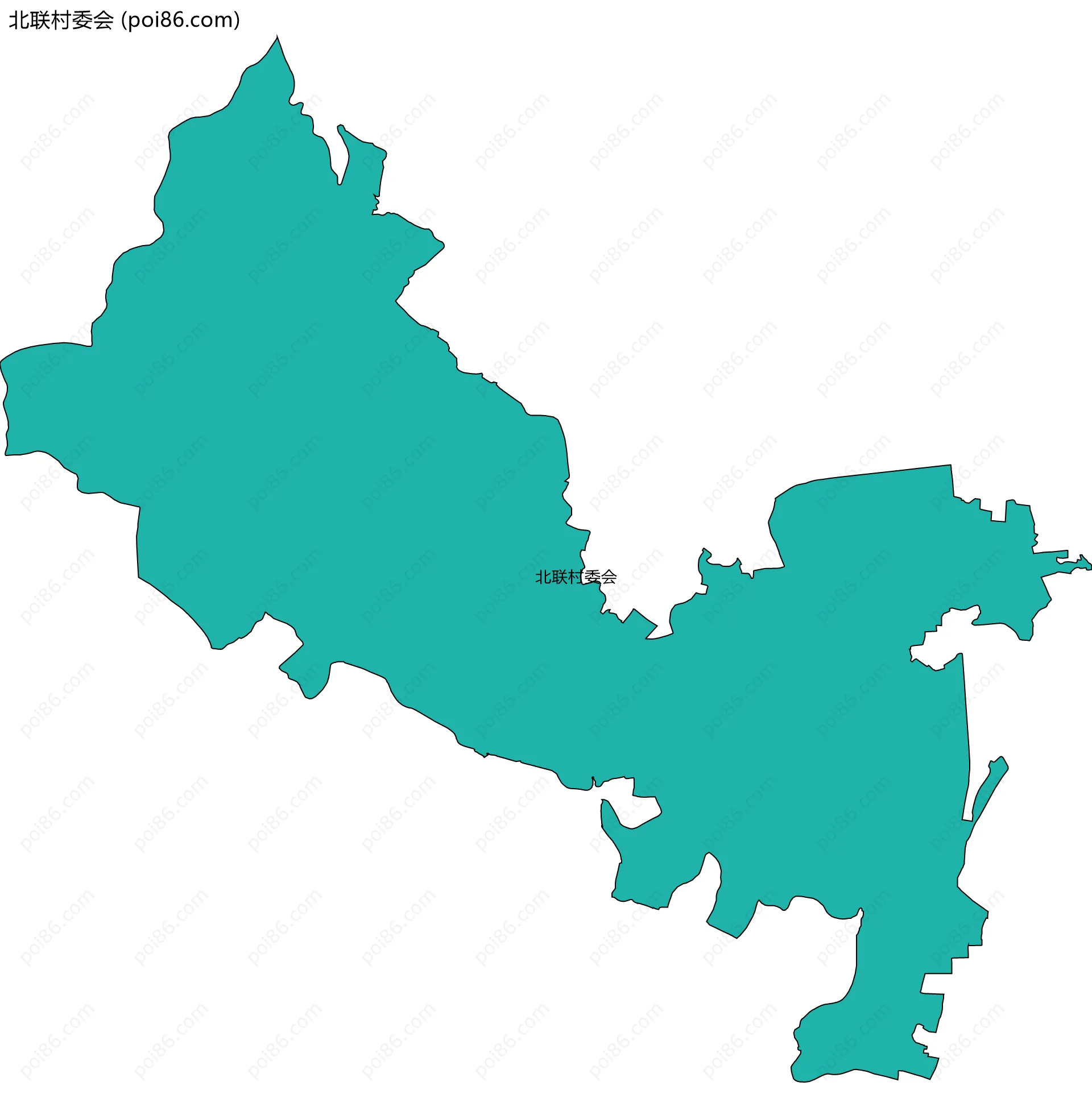 北联村委会边界地图