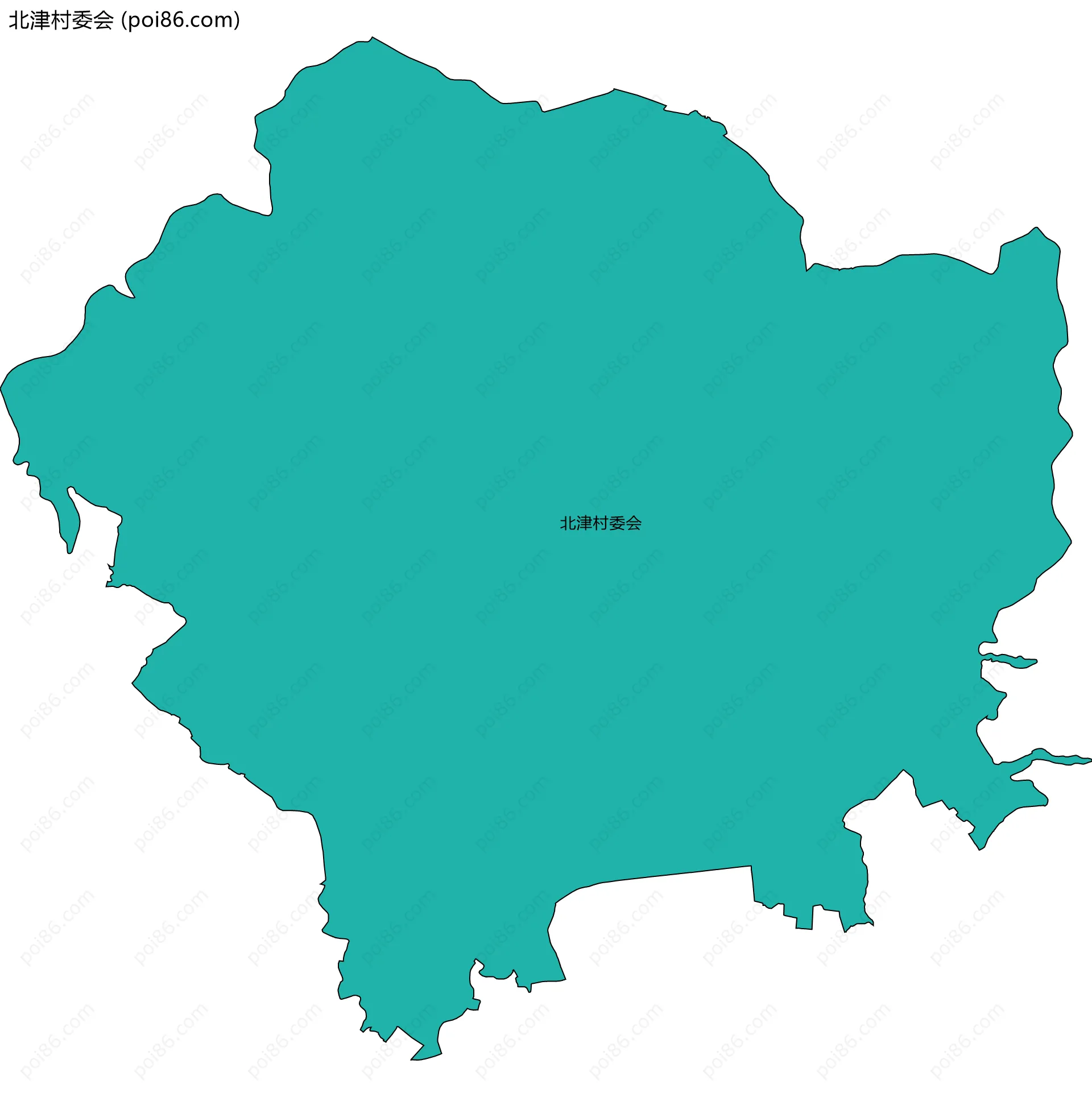 北津村委会边界地图