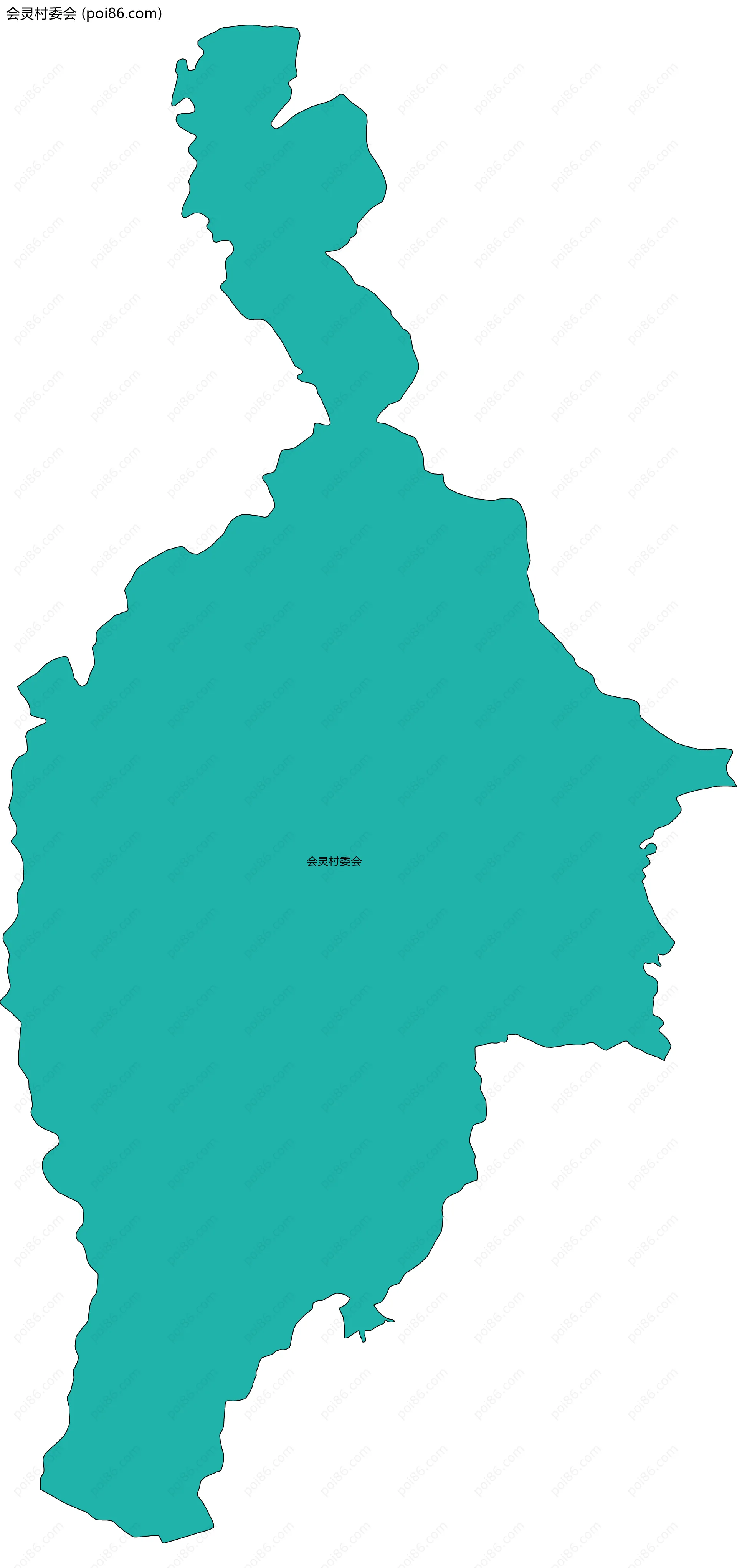 会灵村委会边界地图