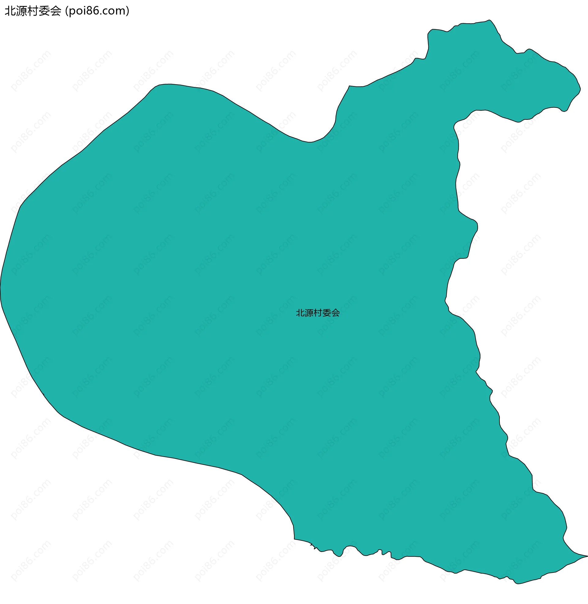 北源村委会边界地图