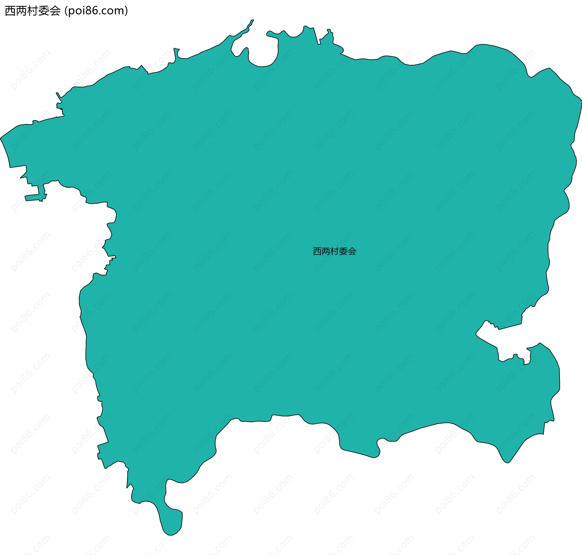 西两村委会边界地图