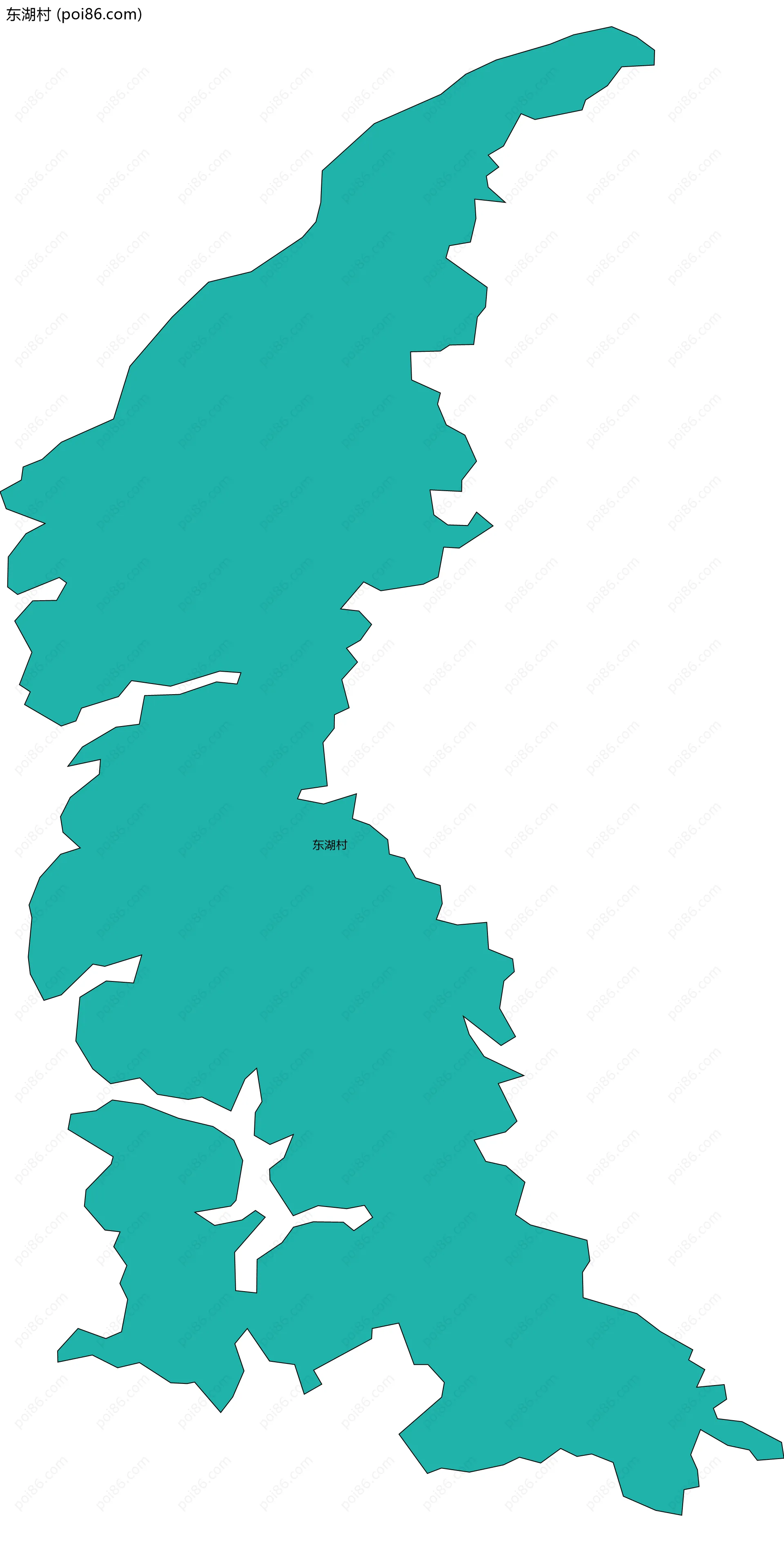 东湖村边界地图