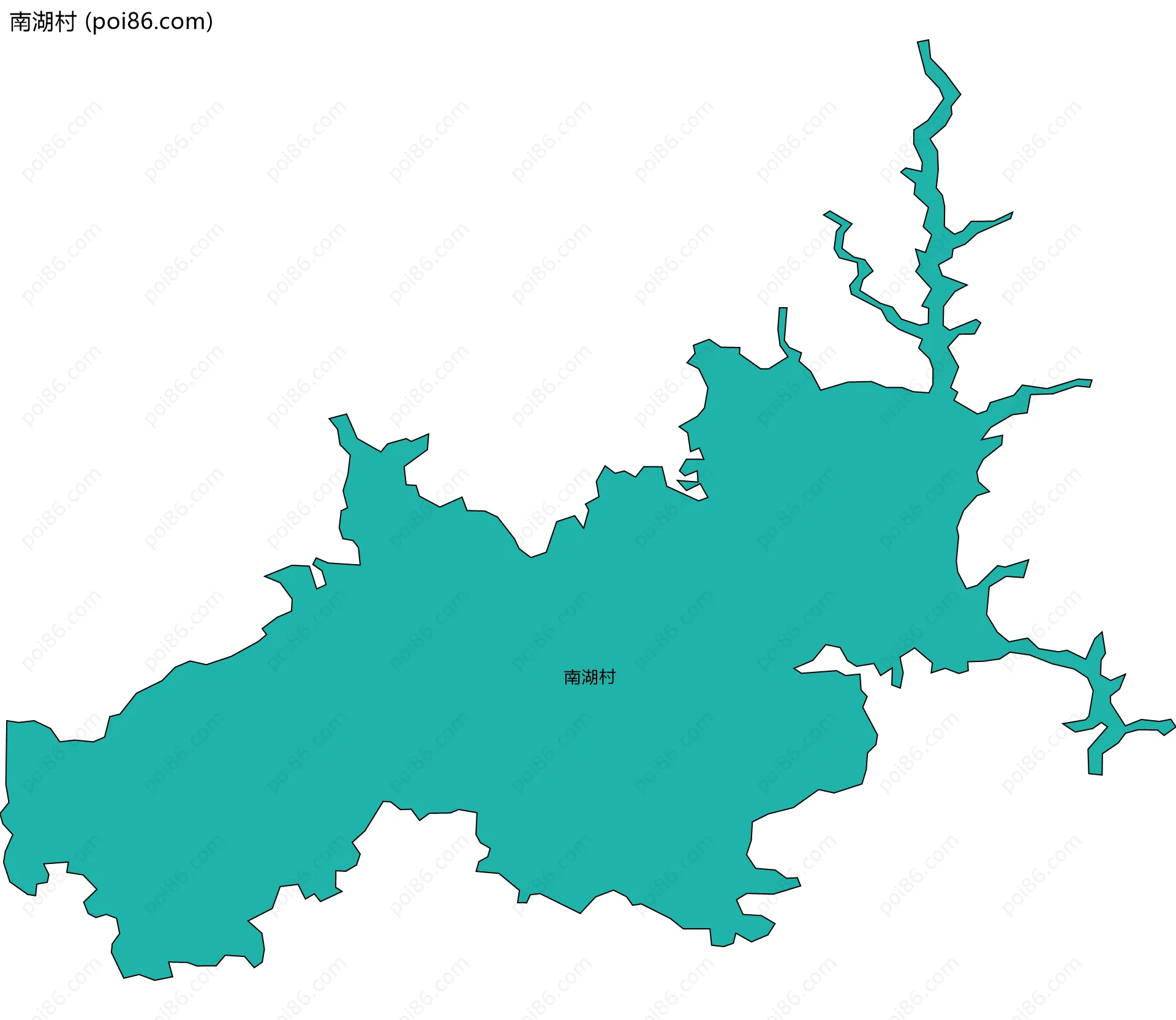 南湖村边界地图