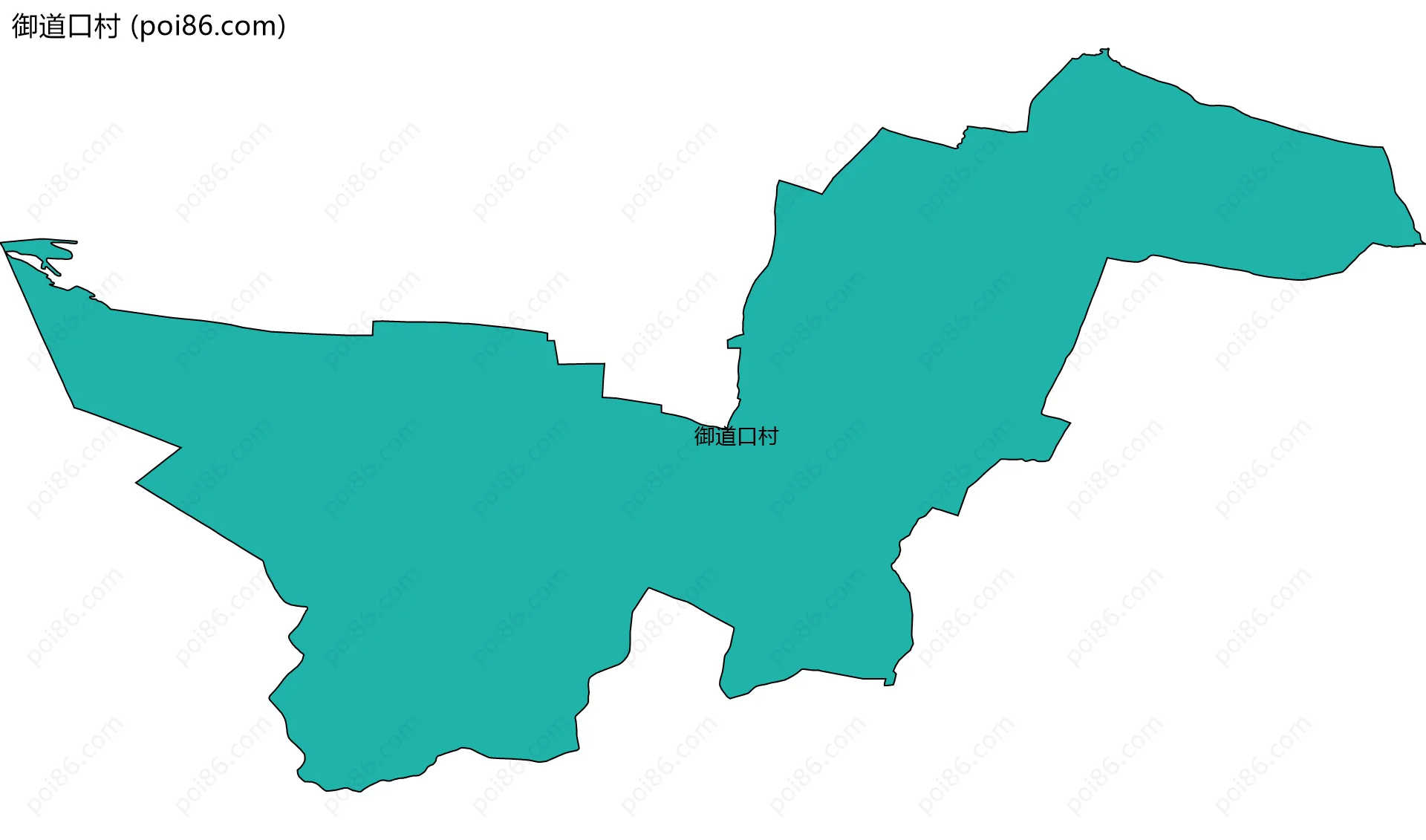 御道口村边界地图