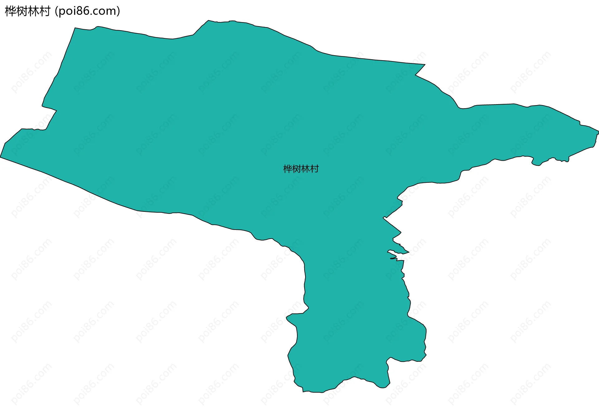 桦树林村边界地图