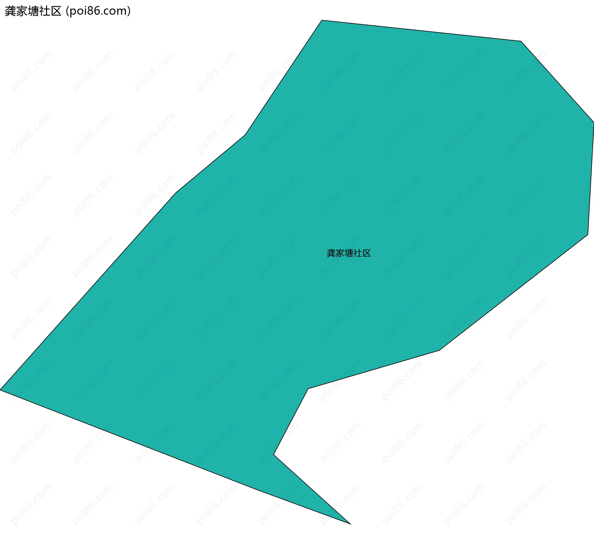 龚家塘社区边界地图