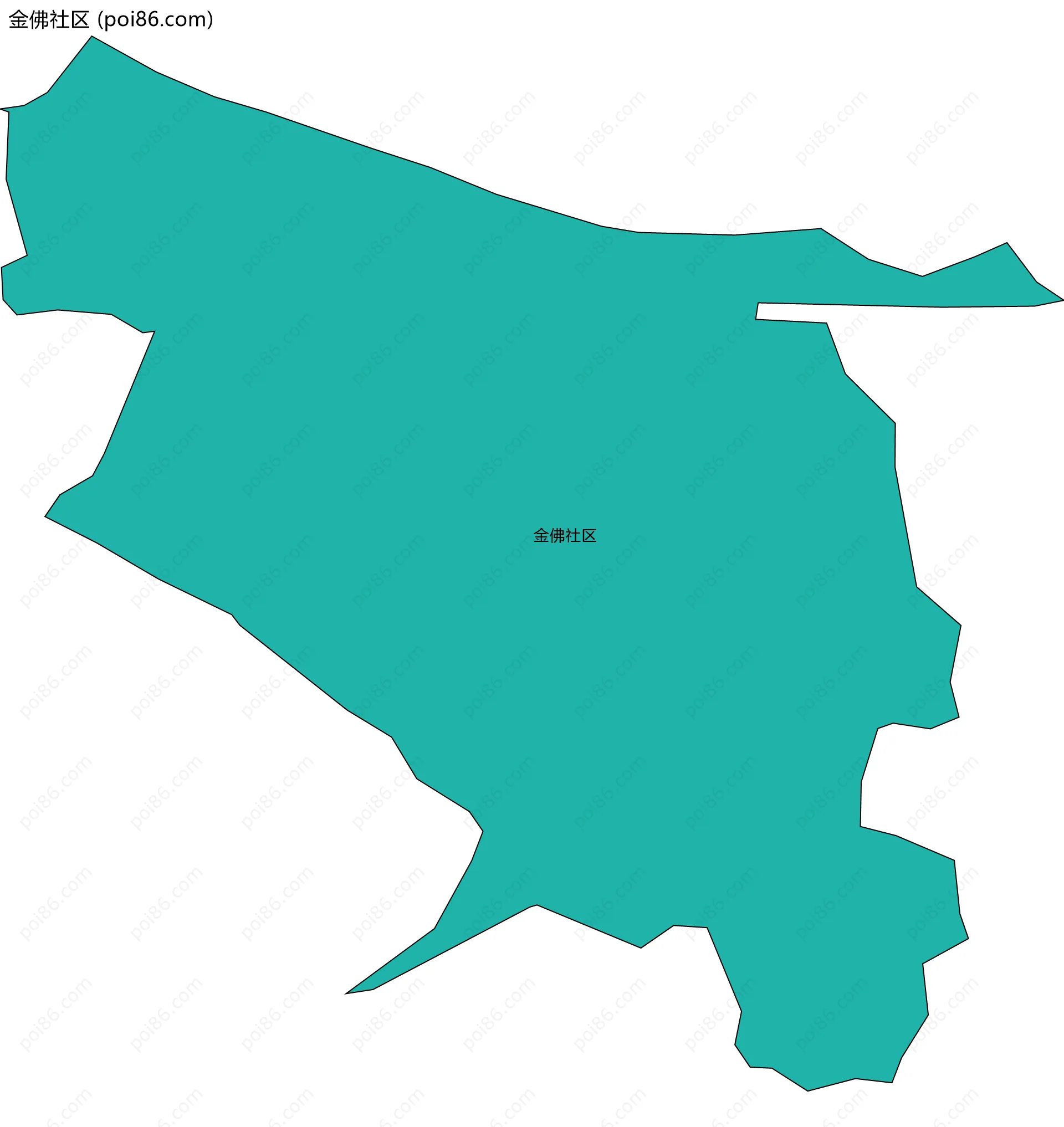 金佛社区边界地图